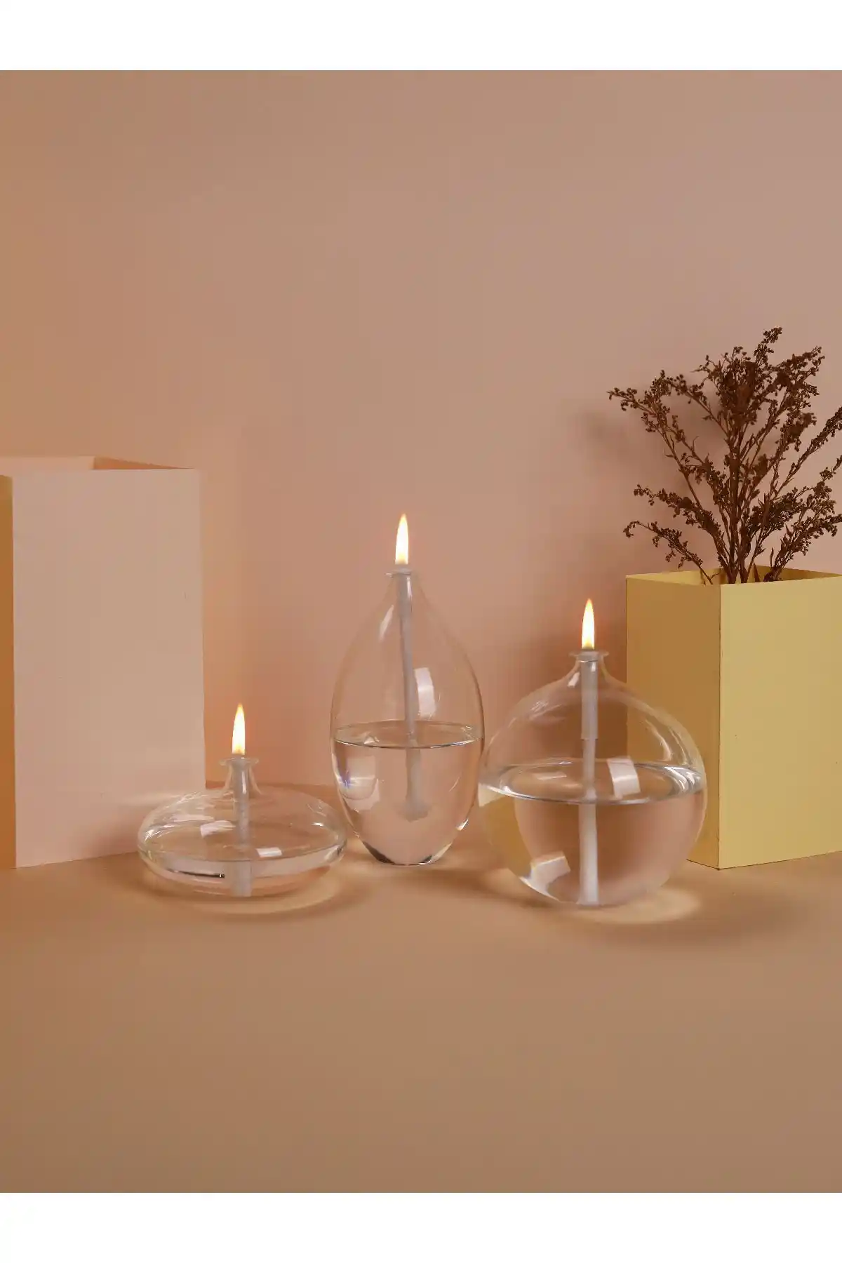 GlassicPride Mix Şeffaf Cam Kandil: Modern Tasarımla Ev Dekorasyonunu Tamamlayın