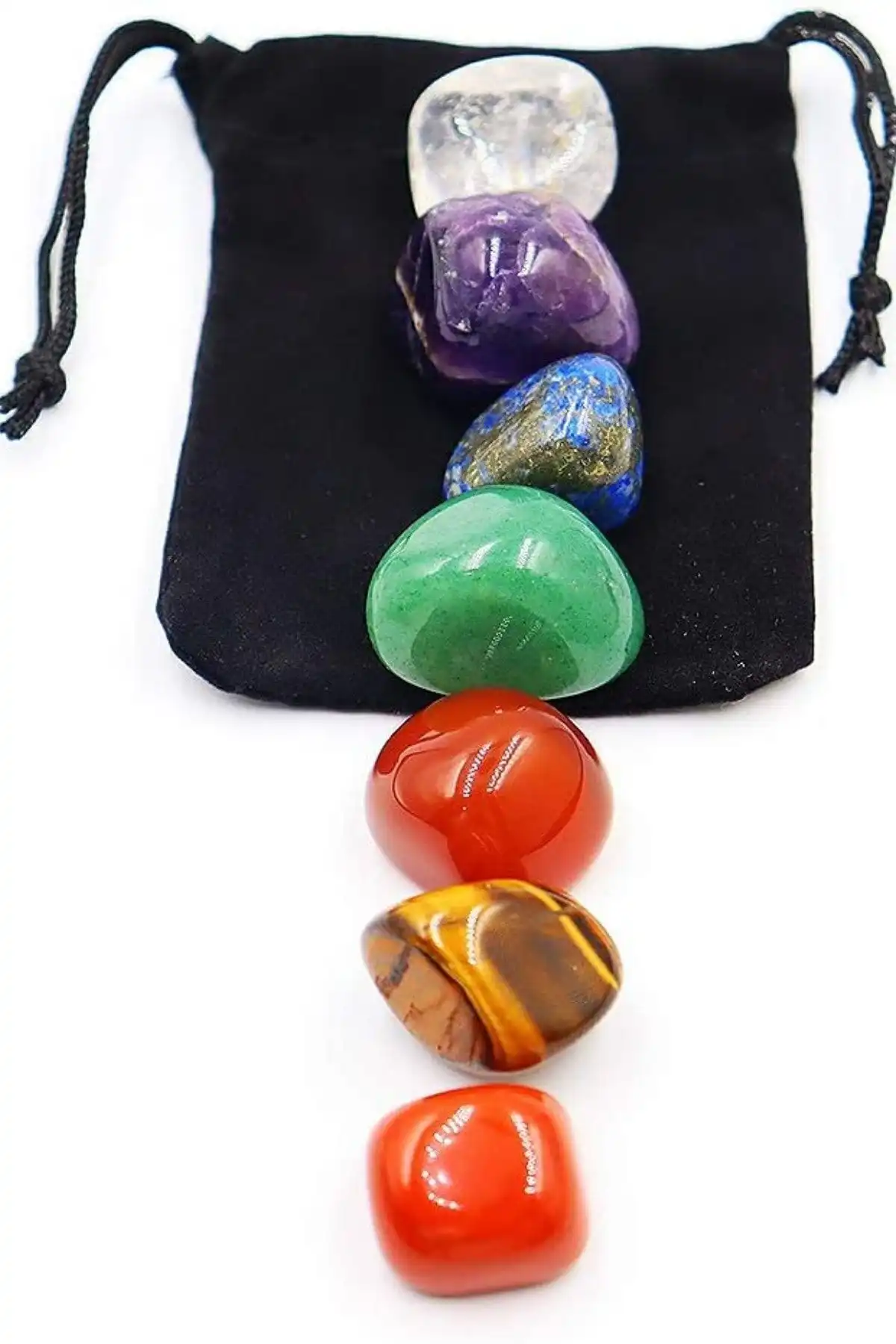 NBS Beautiful Naturel Stones7 Çakra Doğal Taş Seti: Enerji Dengesi ve Estetik Görünüm