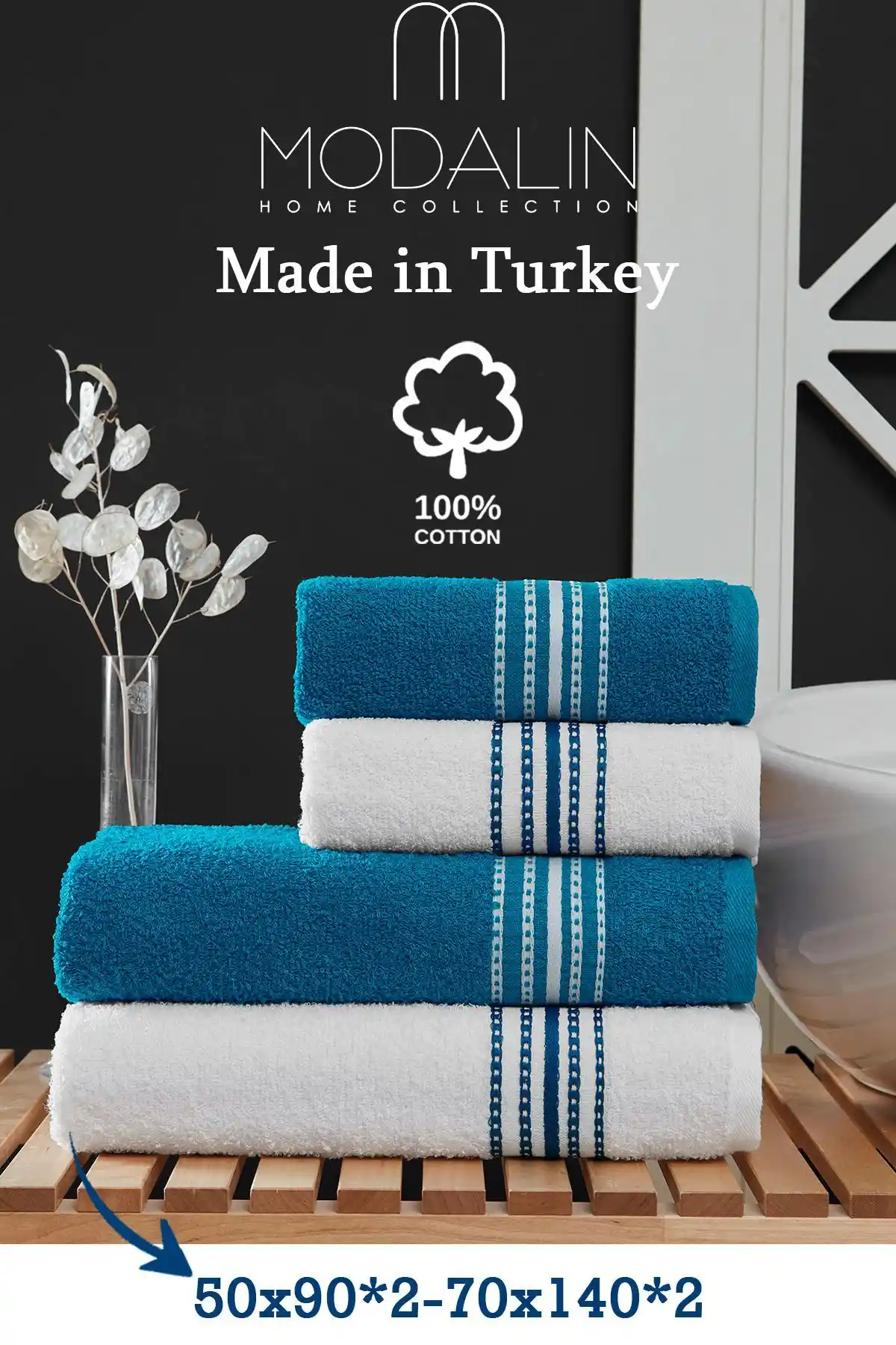 Acacia 50x90 ve 70x140 Cm El ve Banyo Havlusu Seti Şık ve Dayanıklı Tasarım