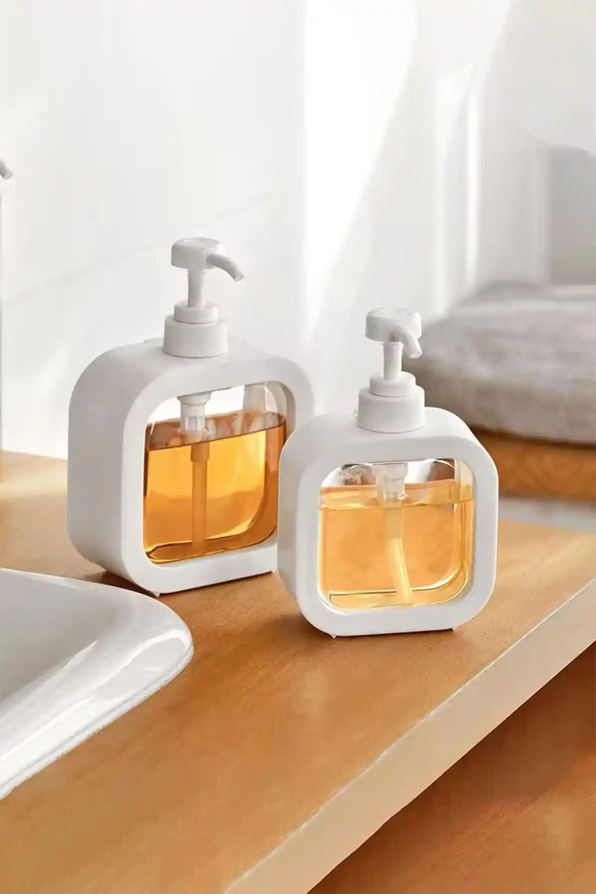 Alacarte 2'li Tezgah Üstü 500 ml Sıvı Sabunluk Seti Modern ve Şık Tasarım