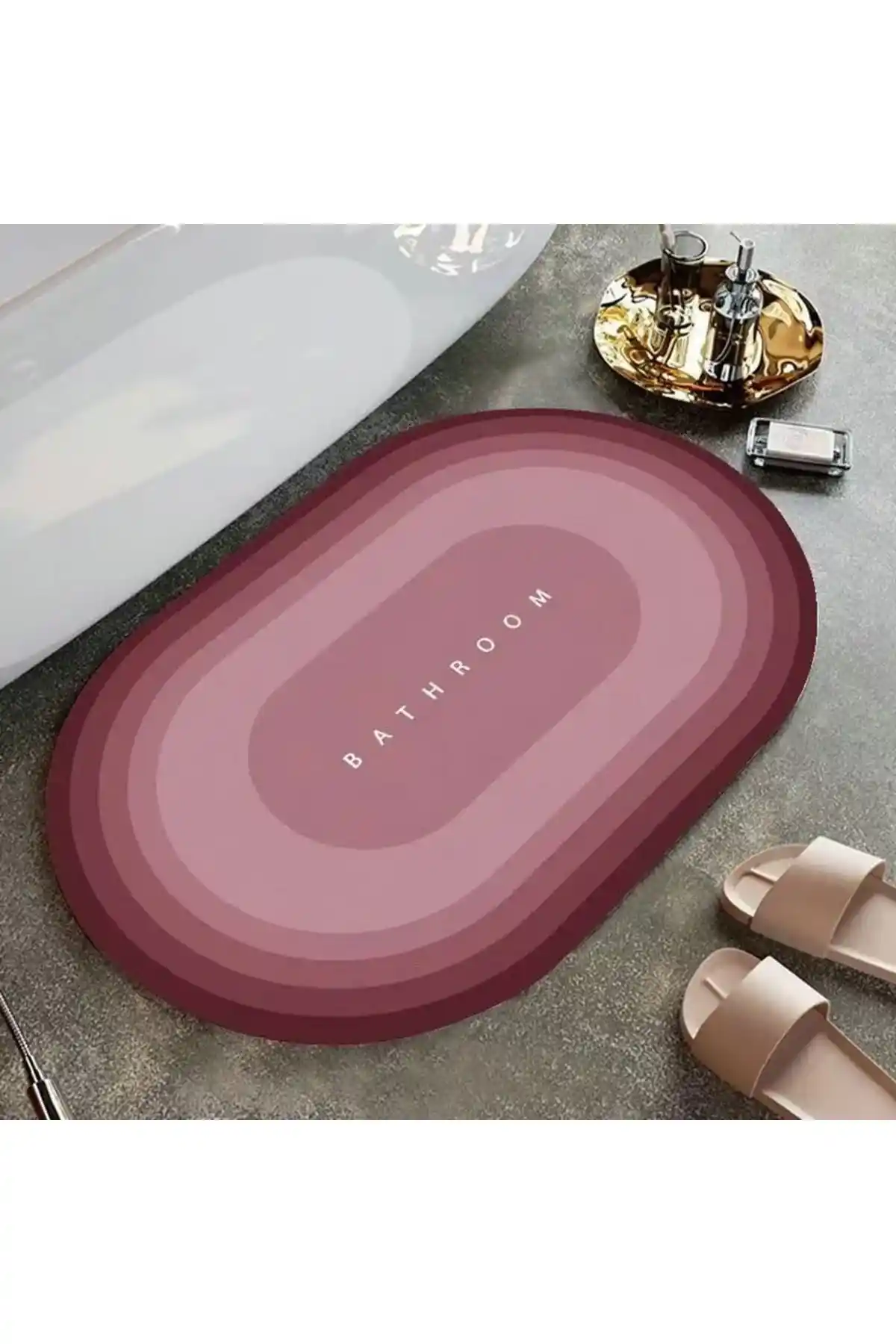 Beyzana Pembe Sihirli Su Emici Banyo Paspası ile Konfor ve Güvenlik Sağlayın