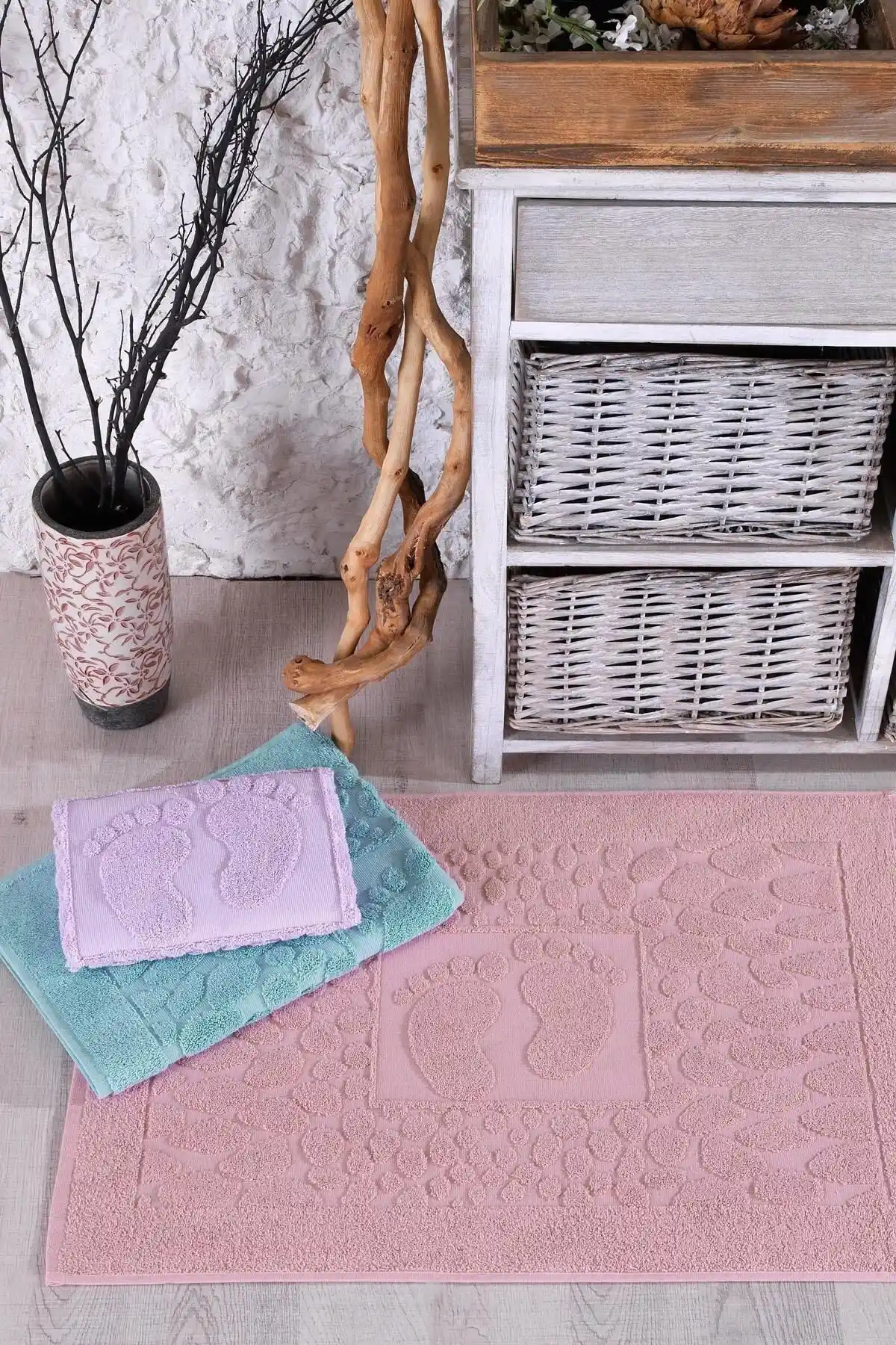 Binnur Home 3'lü Ayak Havlusu Seti 50x70 cm Şıklık ve Fonksiyonellik Bir Arada