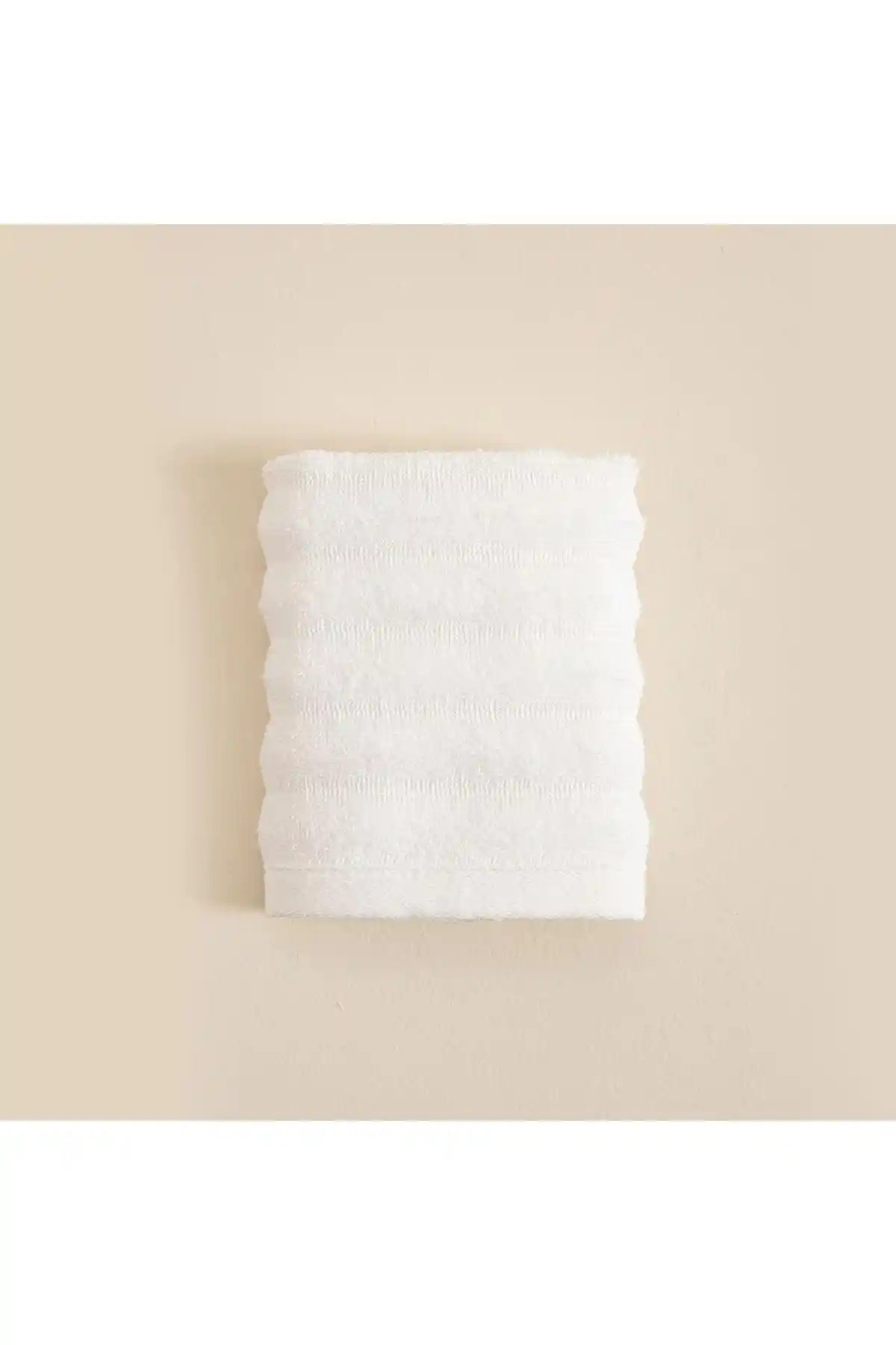 Chakra Waved El Havlusu 30x40 Cm Beyaz - Yumuşak ve Dayanıklı Pamuklu Banyo Havlusu