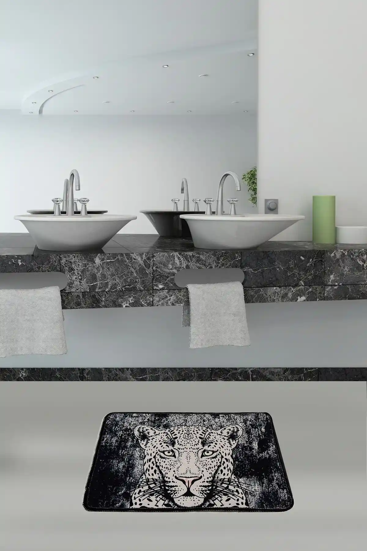 Chilai Home Tıger 40x60 Cm Banyo Paspası Modern ve Dayanıklı Tasarım Özellikleriyle