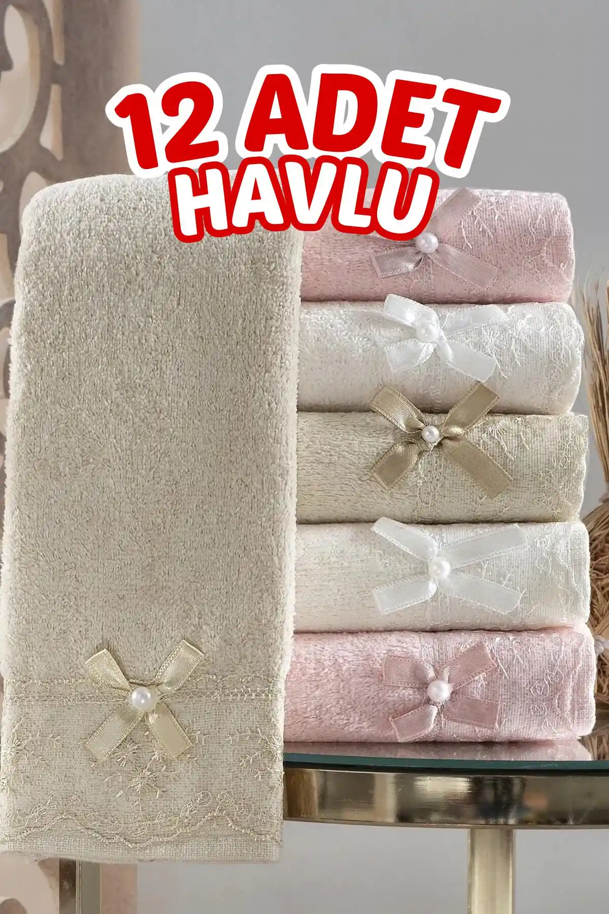 Comfort Home 12'li Yu<muş>ak Söz, Nişan, Düğün ve Sünnet Konvoy Araba Havlusu Seti