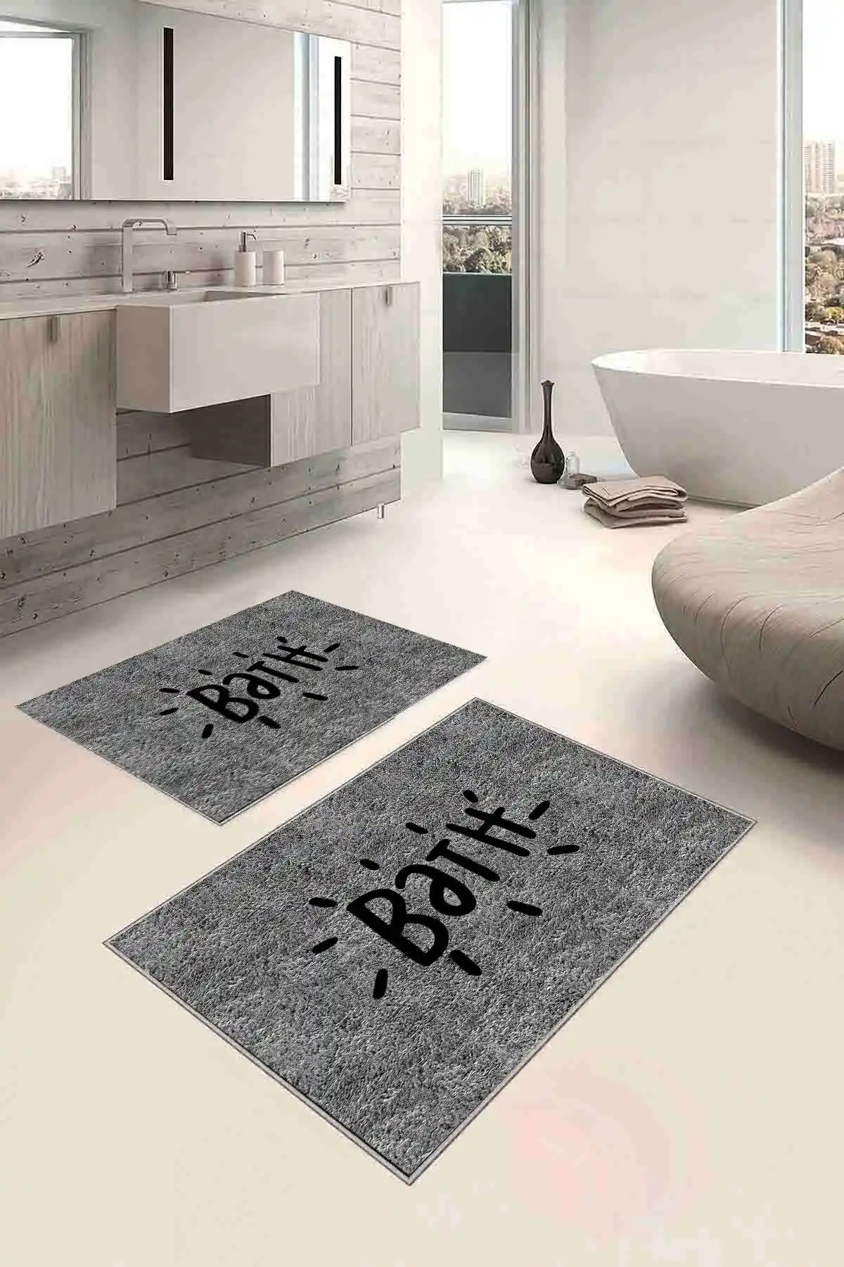 Decomia Home Dijital Baskılı Kaymaz Tabanlı Banyo Paspas Takımı ve Özellikleri