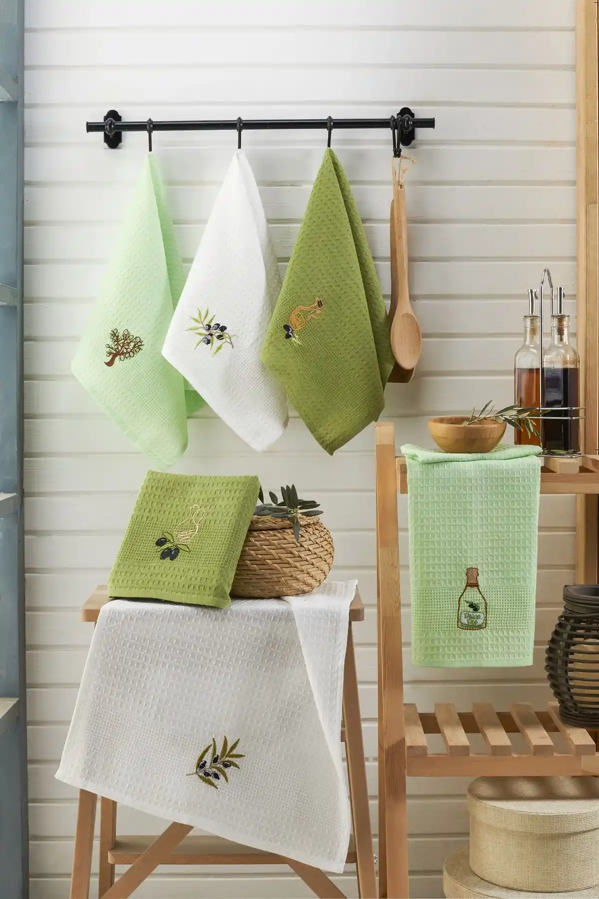 Evanora Adelina Mutfak Zeytinyağı Seti ve Havlu Koleksiyonu Şık ve Pratik Tasarım