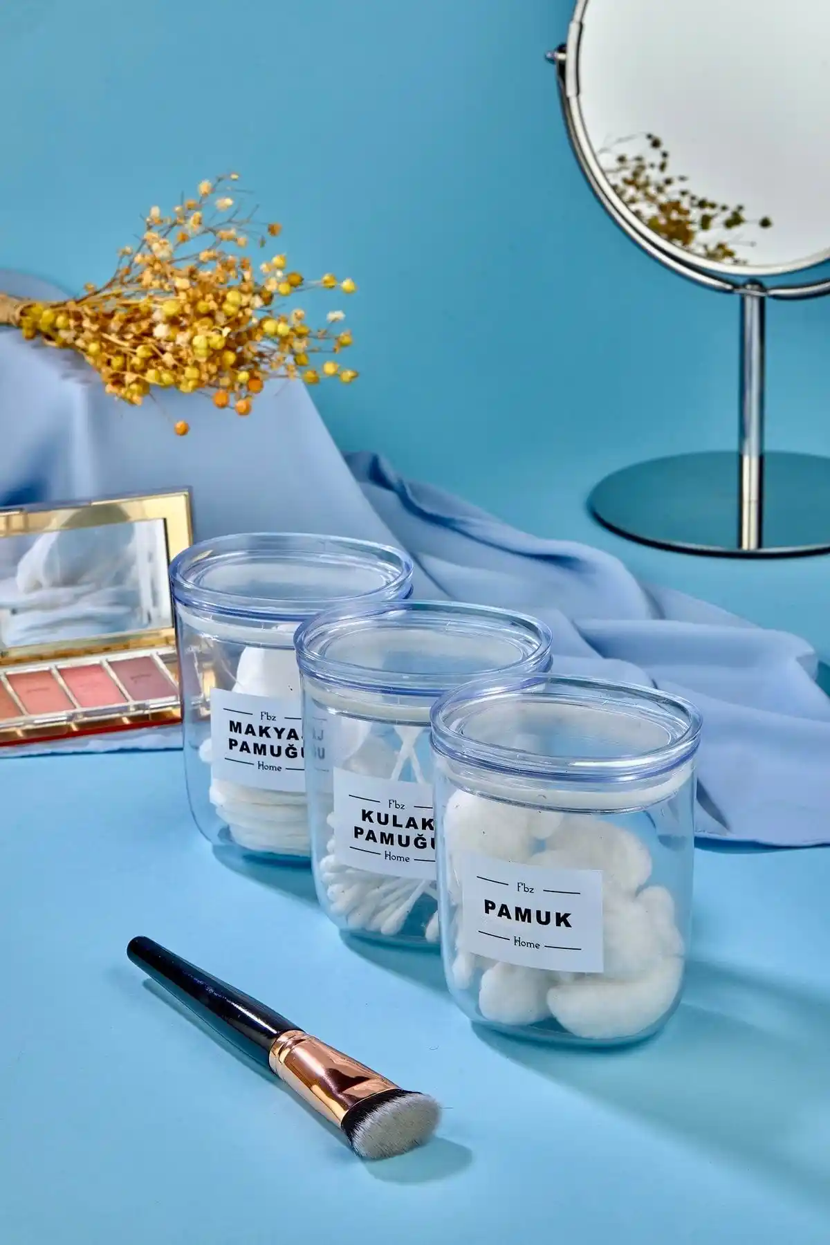 FBZhome 3'lü Dekoratif Saklama Kutusu Banyo ve Makyaj Alanları İçin Şık ve Dayanıklı Tasarım