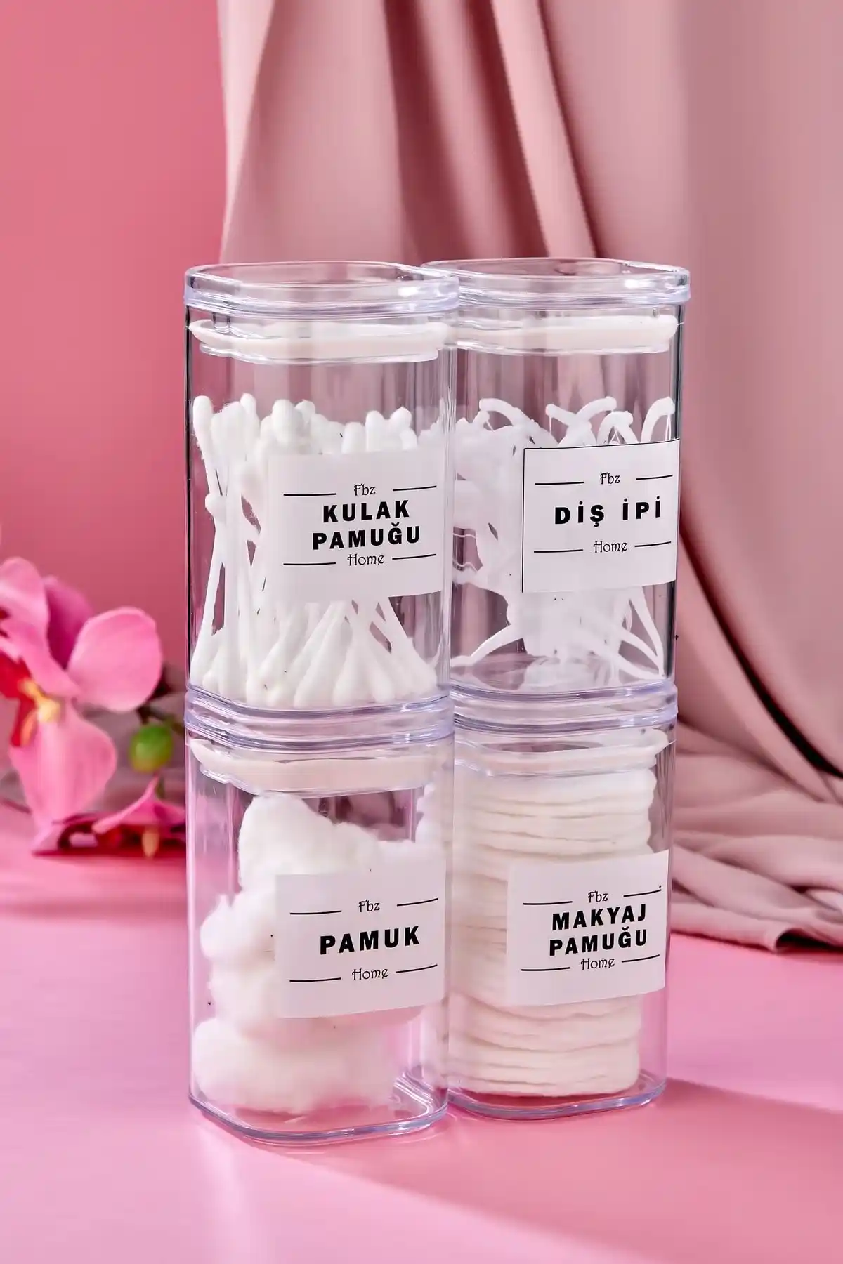 FBZhome 4'lü Şeffaf Akrilik Bakım Seti Hijyen ve Düzen İçin Uygun