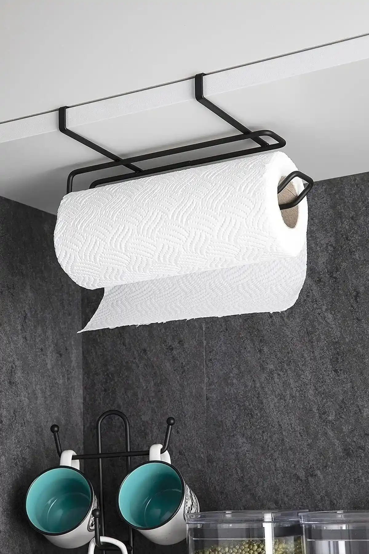 Feronyahome & Garden Krom Kapaklı Kağıt Havlu Askısı Modern ve Şık Ev Aksesuarı