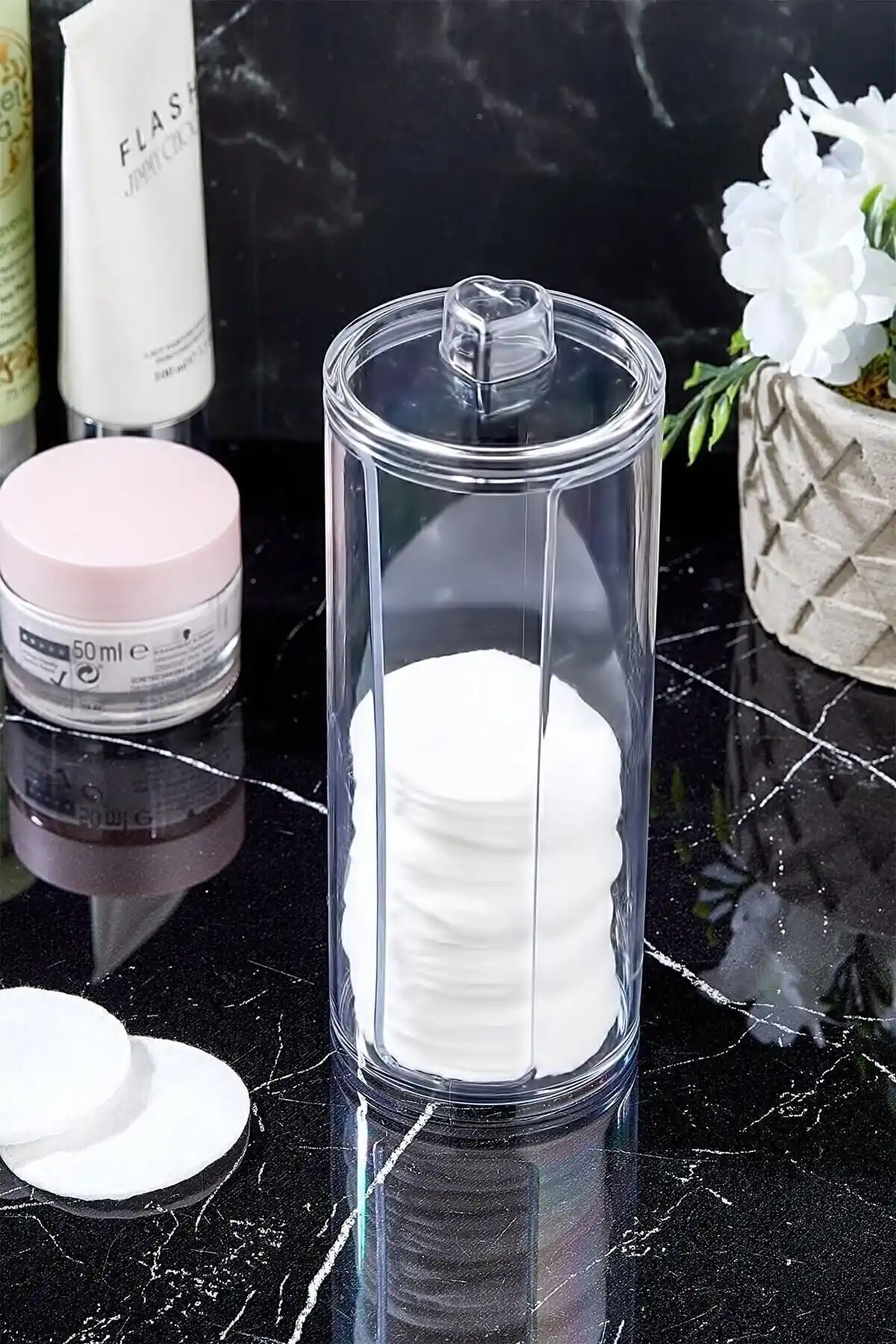 Genel Markalar Disk Pamukluk Organizeri: Modern ve Şık Banyo Saklama Çözümü