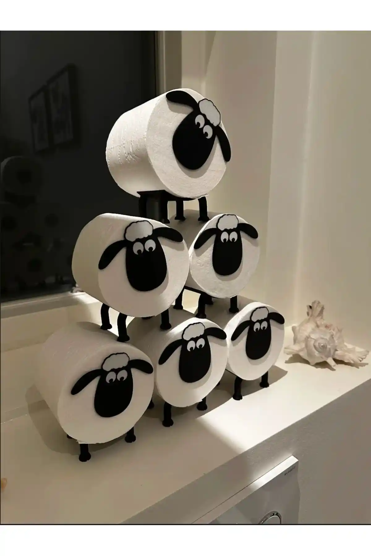 Genel Markalar Siyah Plastik Tuvalet Kağıtlığı Modern ve Dayıklı Banyo Aksesuarı