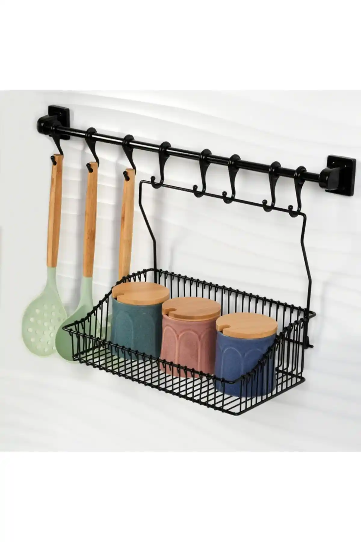 Hagen Güçlü Yapıştırma Askı Rayı ve Ferforje Sepet ile Banyonuzu Yenileyin