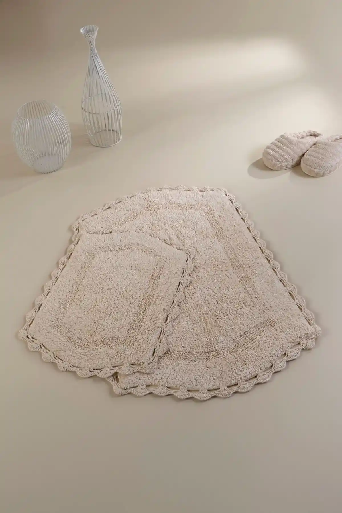 İrya Dale Banyo Paspası 2'li Bej: Şık ve Fonksiyonel Banyo Detayı