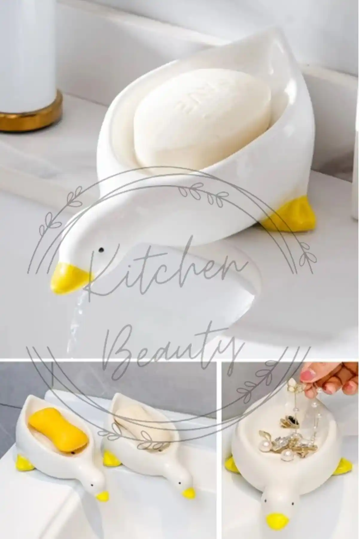 Kitchen Beauty Ördek Desenli Kendinden Boşaltmalı Su Tutmayan Sabunluk Özellikleri ve Kullanım Avantajları