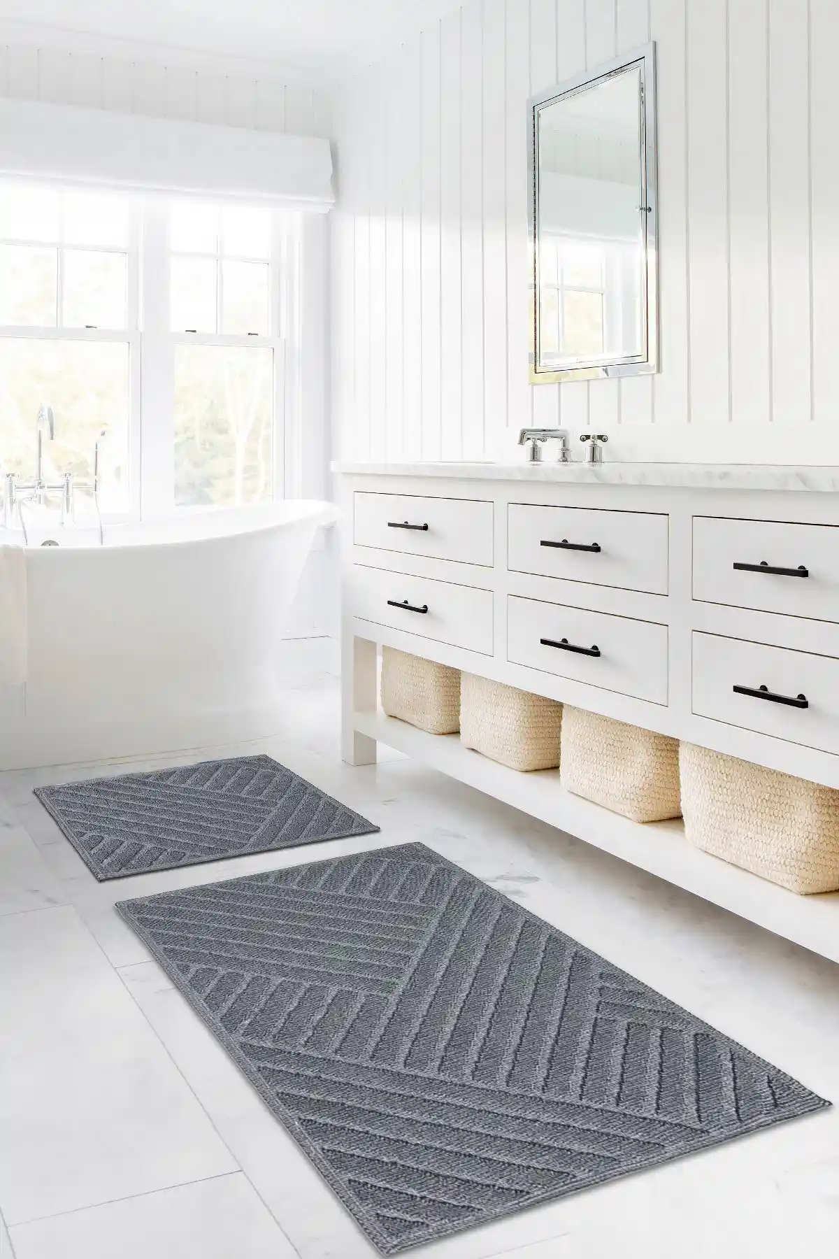 Koza Home Medea Serisi Pamuk Banyo Paspas Takımı Şık ve Fonksiyonel Tasarım