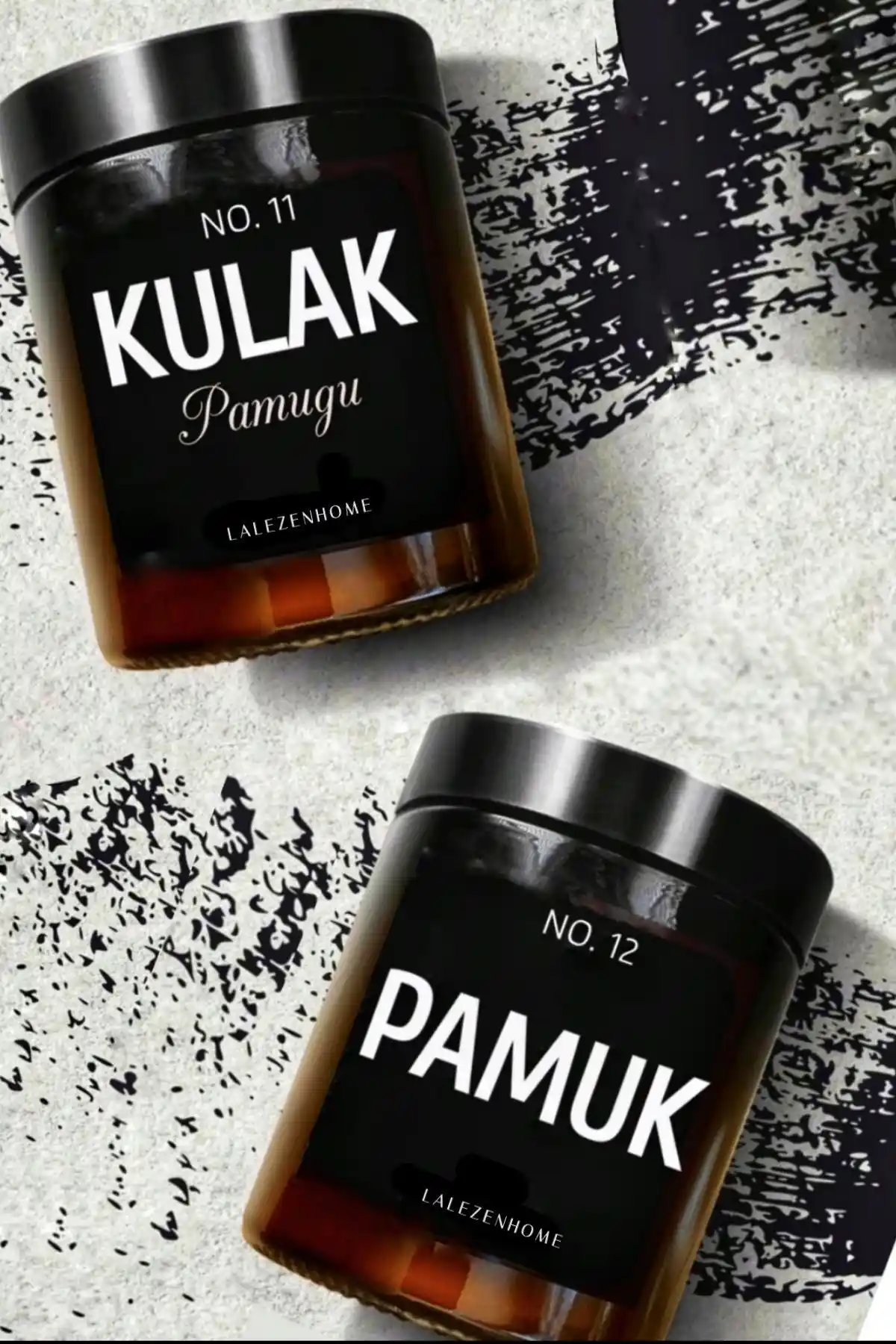 LALEZEN HOME 2'li Kulak Pamuğu ve Kavanoz Seti Pratik ve Şık Banyo Düzenleyici