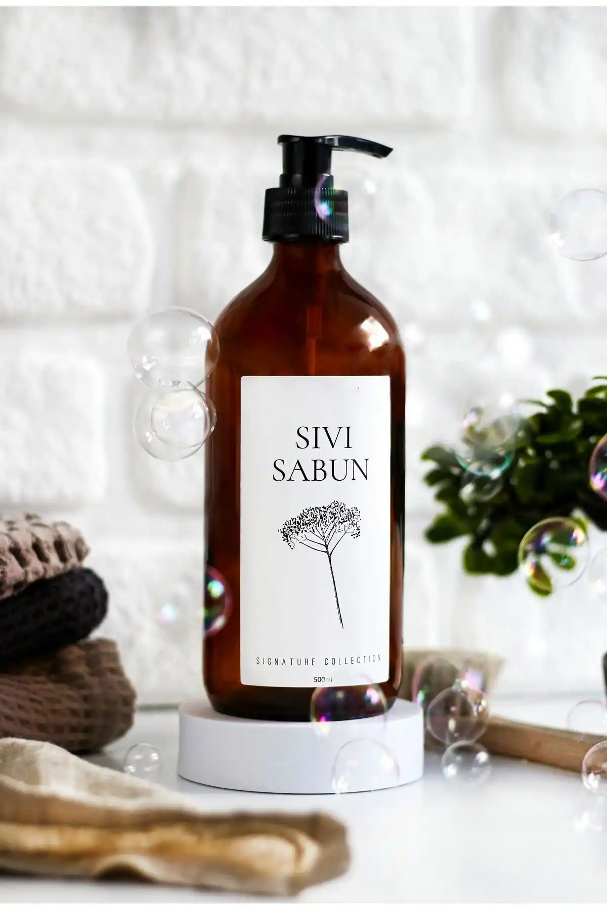 LALEZEN HOME Şık ve Dayanıklı Cam Sıvı Sabunluk - Modern Banyo Dekorasyonu İçin