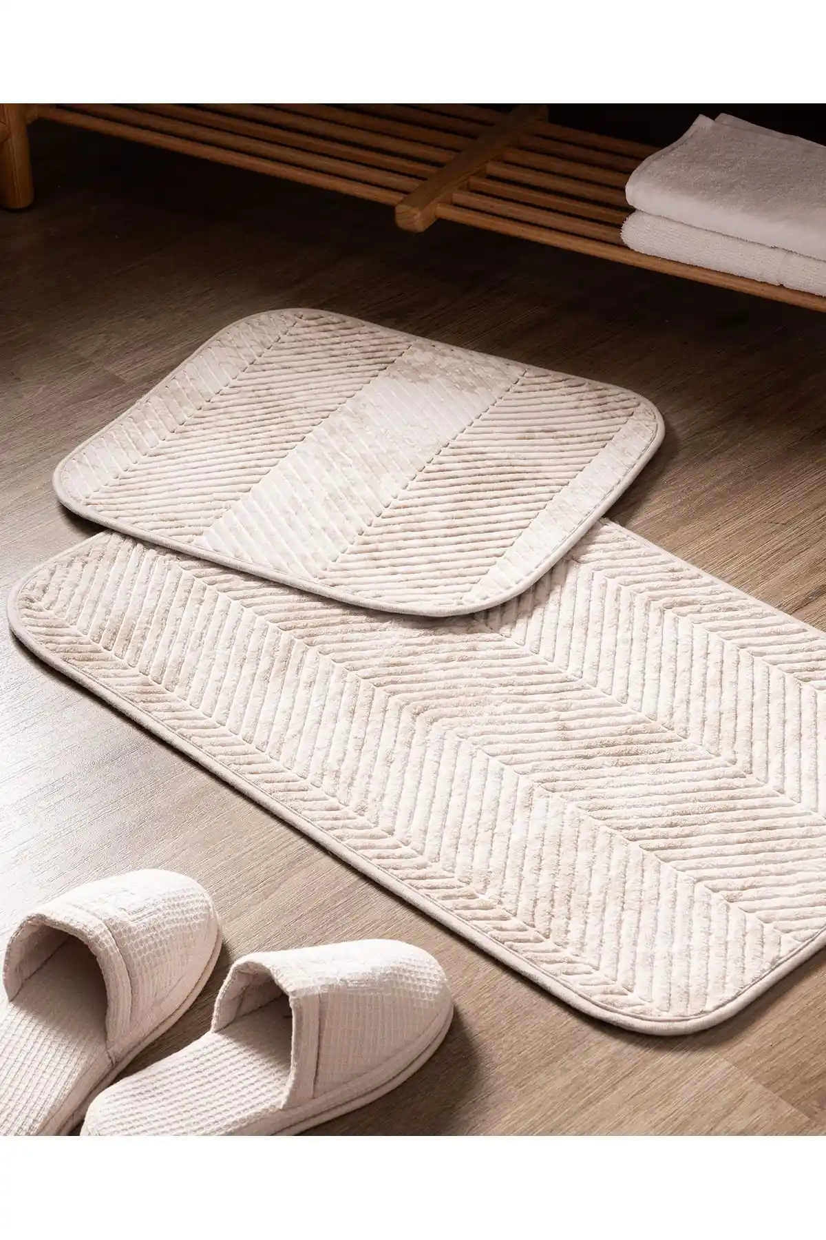 Madame Coco Eze Banyo Paspası Toprak Rengi Kaymaz ve Şık Tasarım