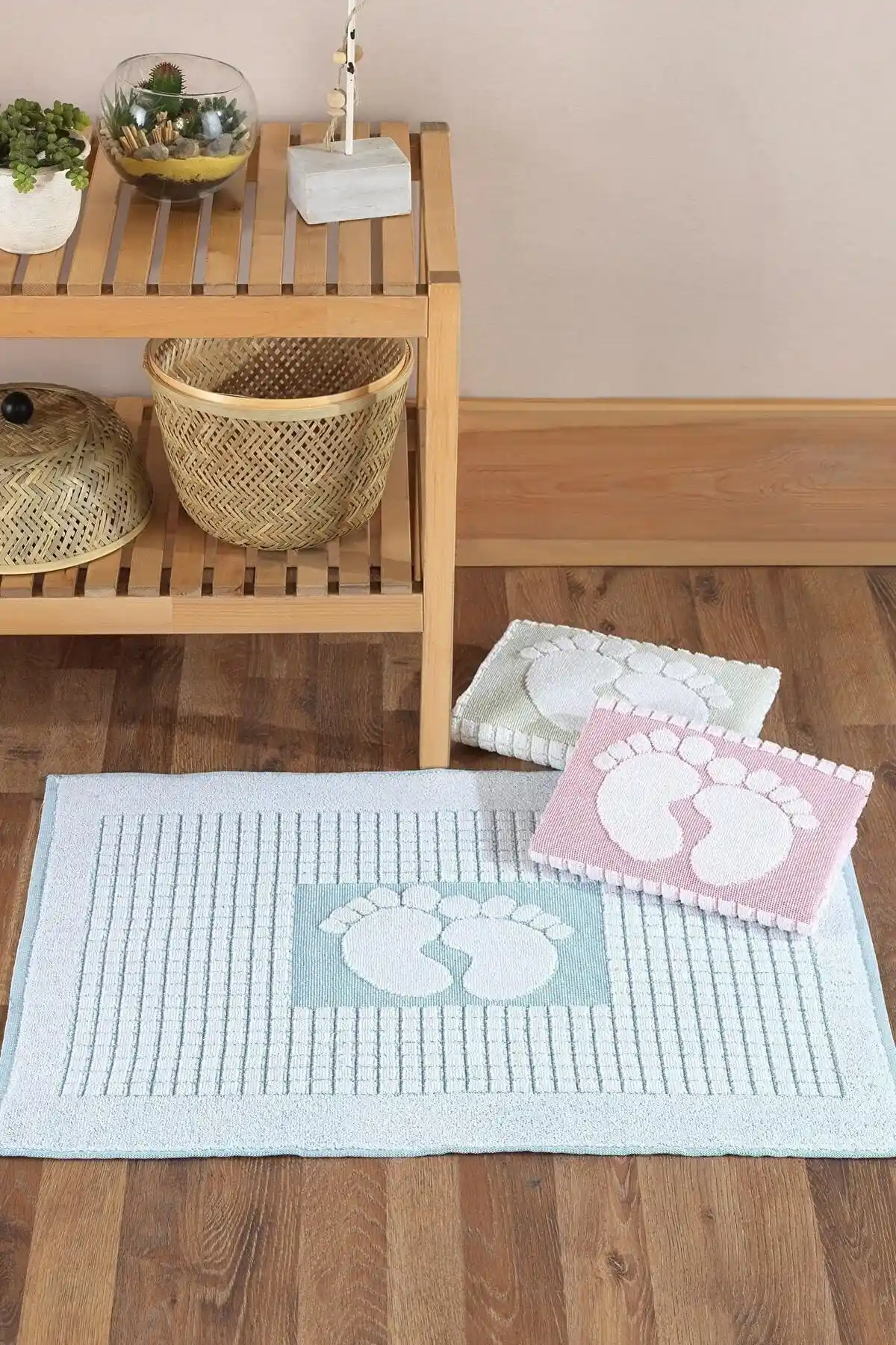 Mariva Home 50x70 cm Beyaz Ayak Havlusu Paspası Modern ve Şık Tasarım