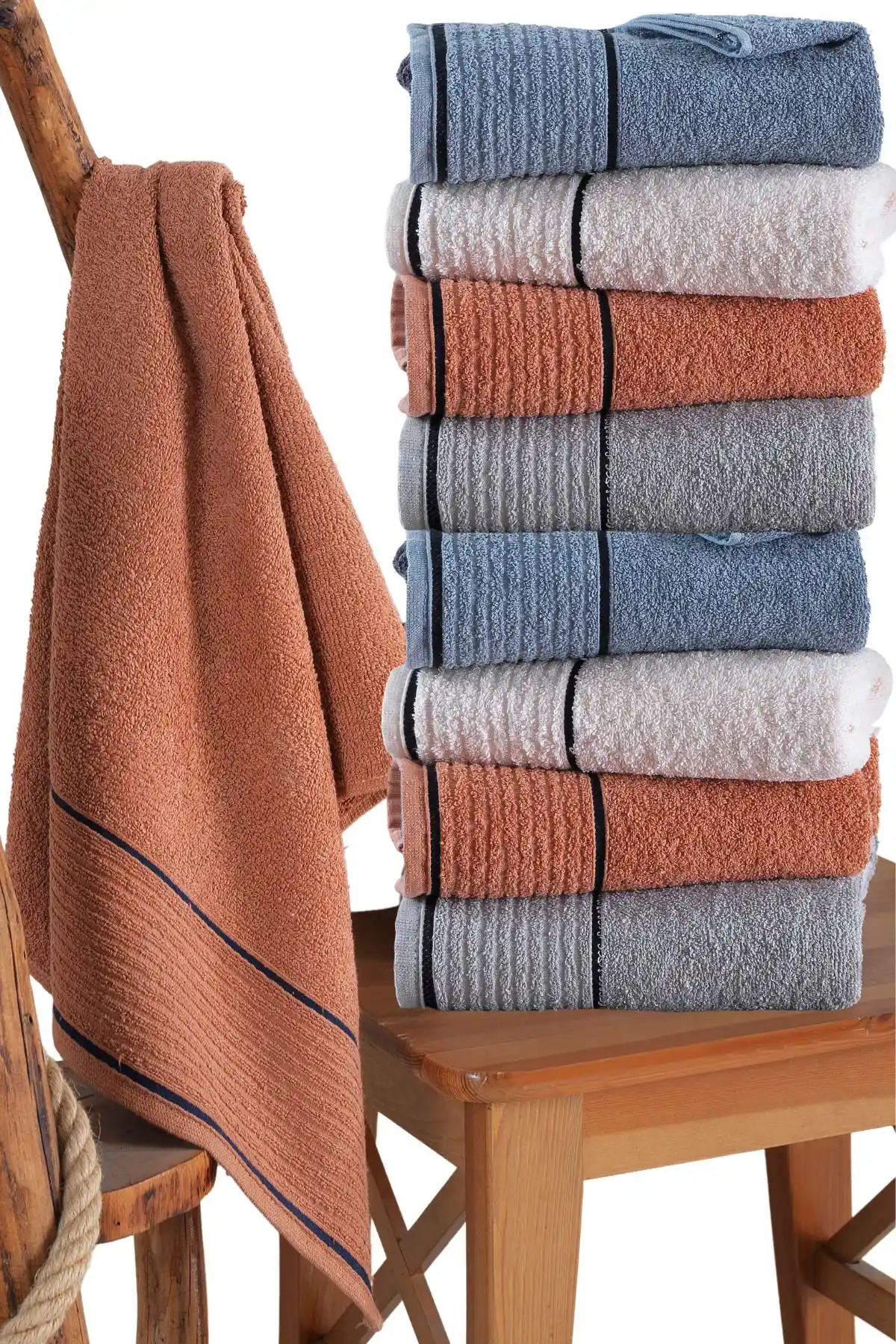 Mariva Home Premium 8'li El ve Yüz Havlu Seti yüksek kalite ve şıklık sunar