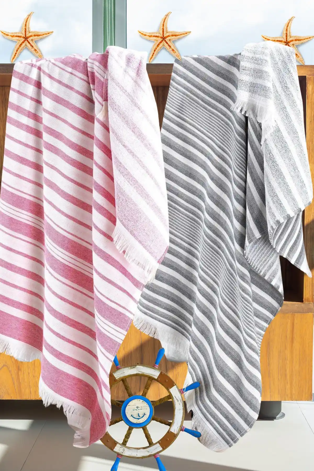 Mariva Home Yazlık 2 Adet 75x155 cm Ultra Yumuşak Pamuk Peştemal Plaj Havlusu