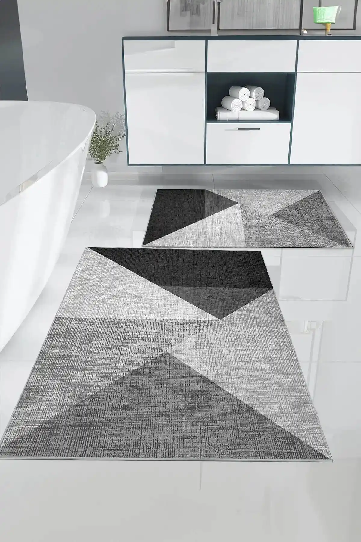 MARSA Olivia Dijital Baskı Kaymaz Tabanlı Banyo Paspas Takımı Özellikleri ve Kullanım Yönergeleri