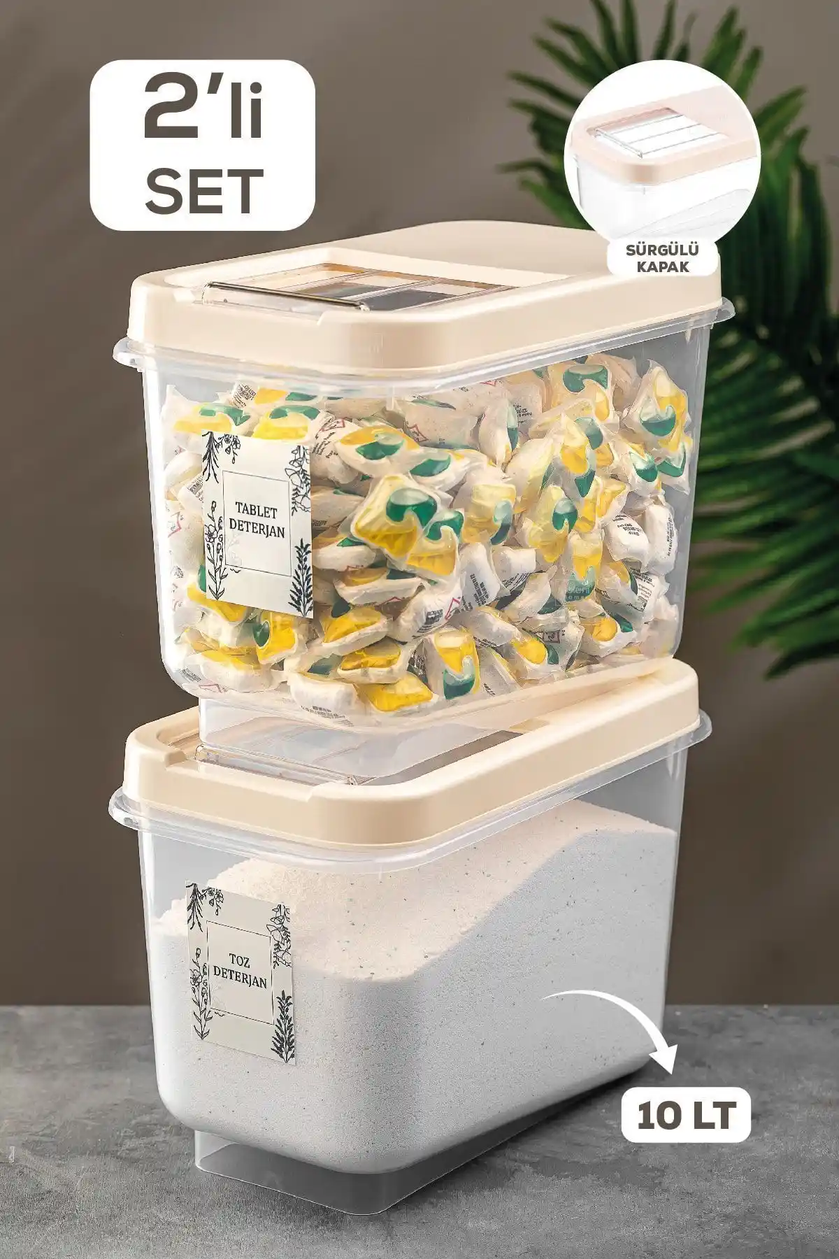 Meleni Home 2'li Kayar Kapaklı 10 Litre Deterjan Saklama Kabı Ürün Tanıtımı ve Kullanım Özellikleri