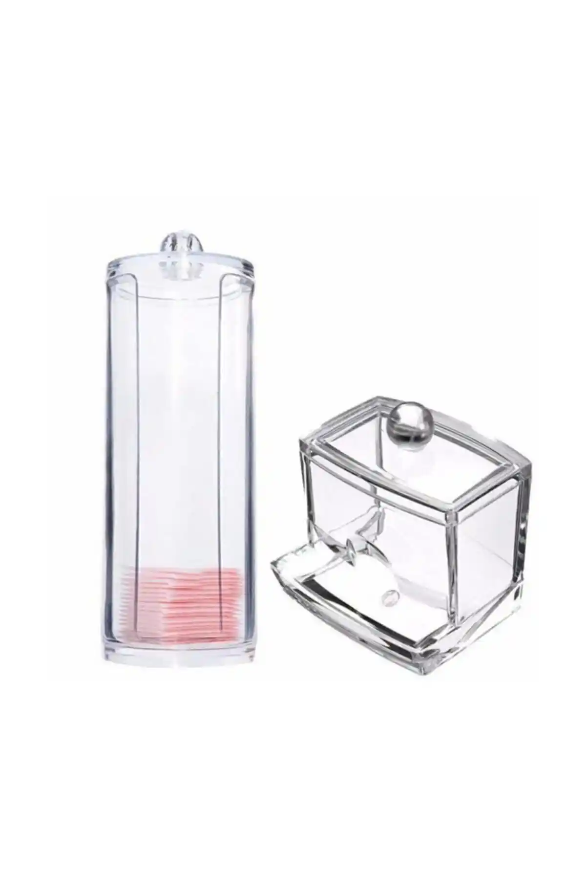 MİEN Akrilik Pamukluk ve Kulak Çubukluğu Seti: Şık ve Pratik Makyaj Organizasyonu Çözümü