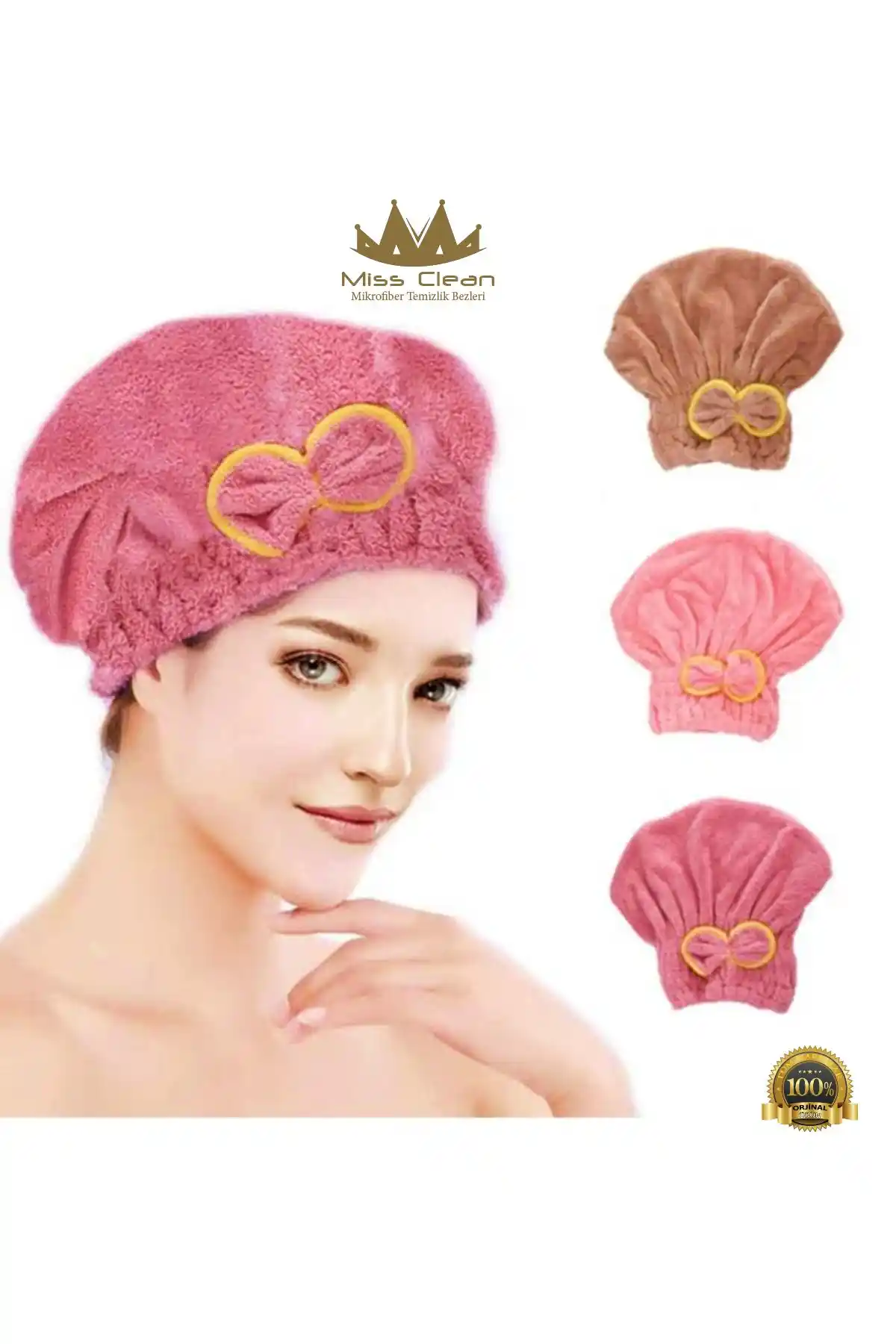 MissClean Mikrofiber Saç Havlusu Günlük Kullanım ve Seyahat İçin Pratik Çözüm