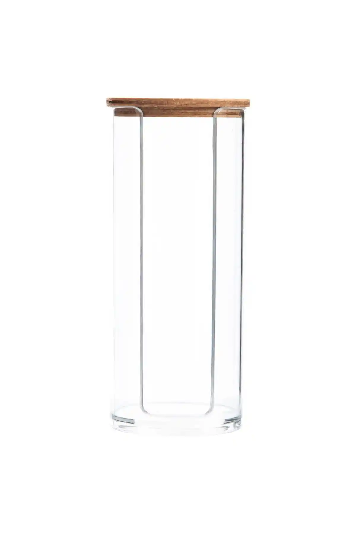 Mudo Home Ahşap Kapaklı Disk Pamukluk: Şık ve Pratik Banyo Depolama Çözümü