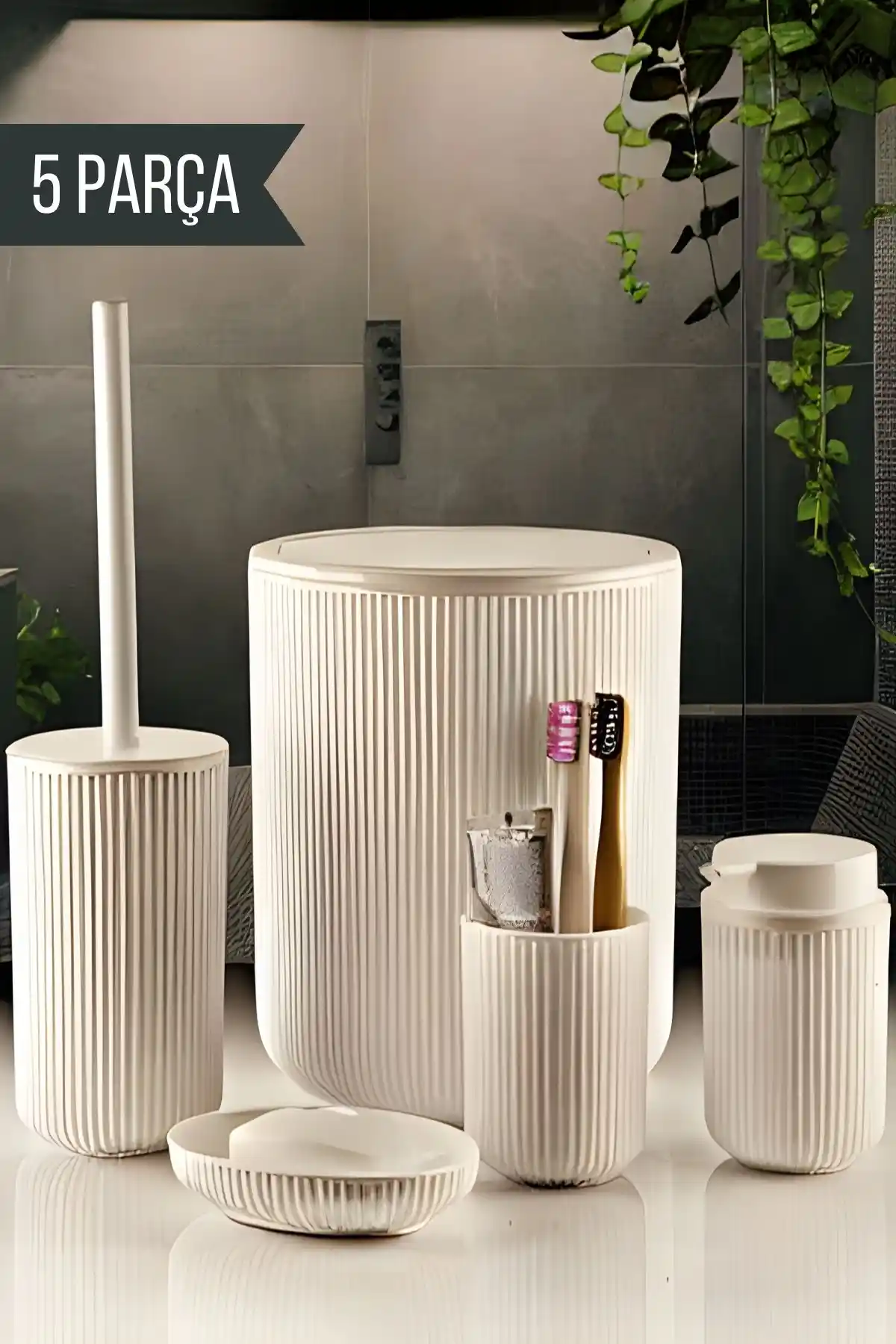 Nandy Home 5 Parça Banyo Seti: Modern ve Fonksiyonel Banyo Düzeni Çözümü