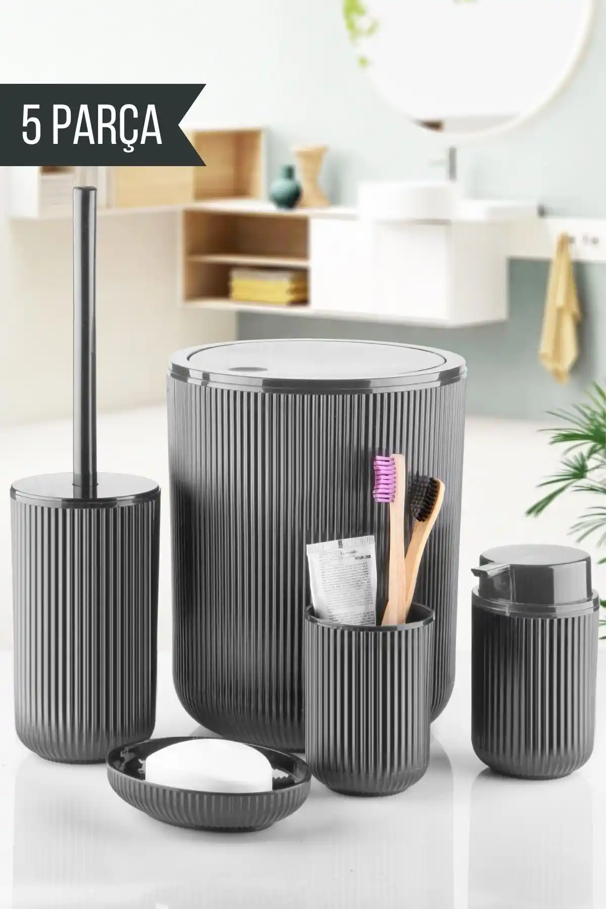 Nandy Home 5 Parça Banyo Seti Modern ve İşlevsel Banyo Dekorasyonu İçin Uygun Bir Çözüm