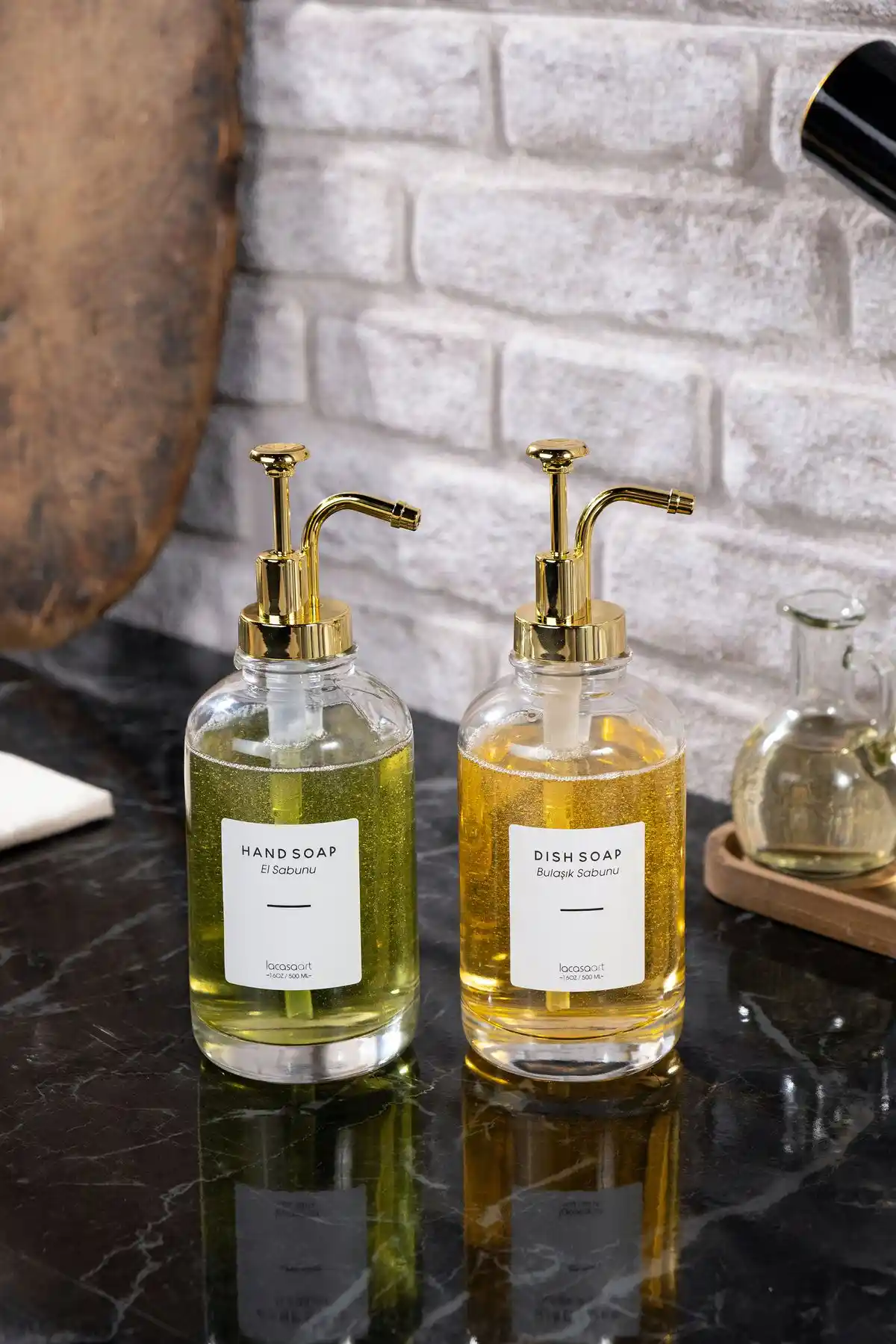 Nette Ucuzluk 2'li Cam Sıvı Sabunluk Seti Modern Tasarım ve Dayanıklılık
