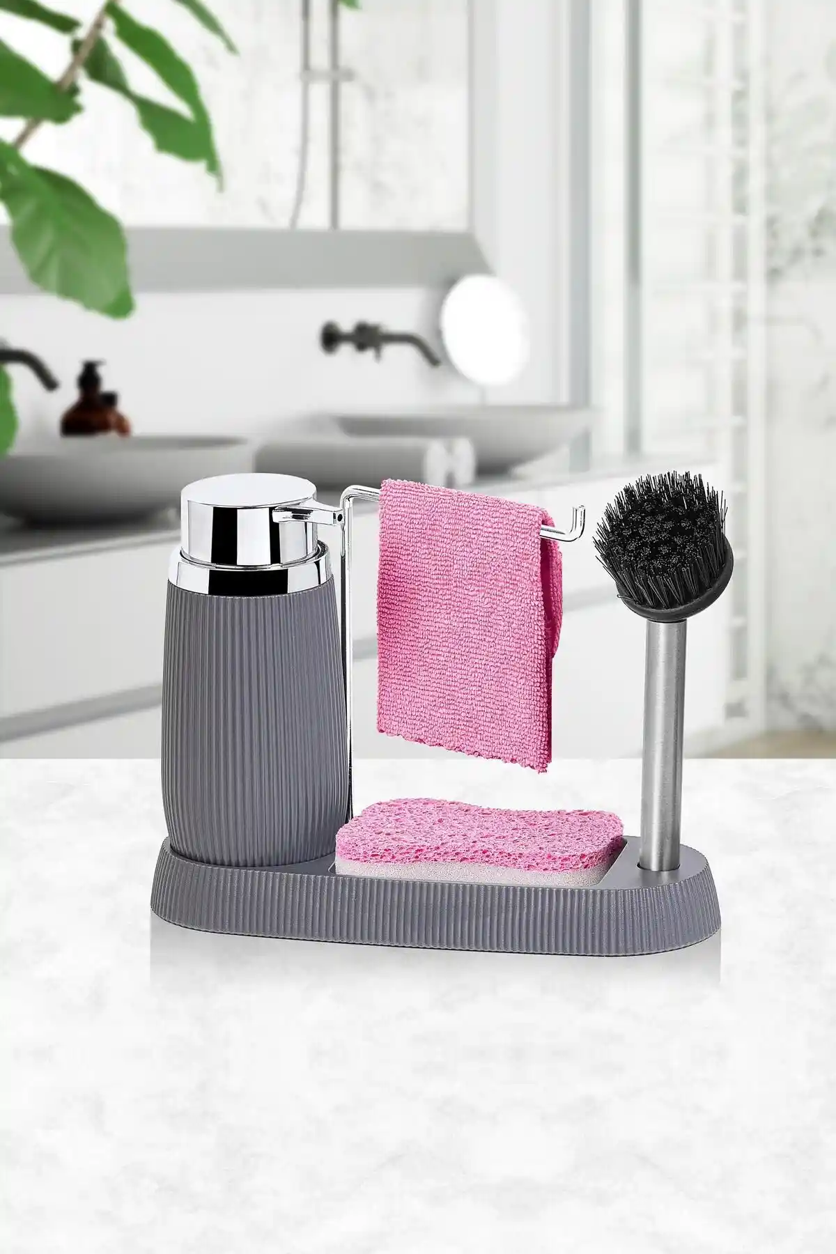 Okyanus Home Antrasit Premium Lavabo Seti: Modern ve Şık Mutfaklar İçin Uygun Tasarım