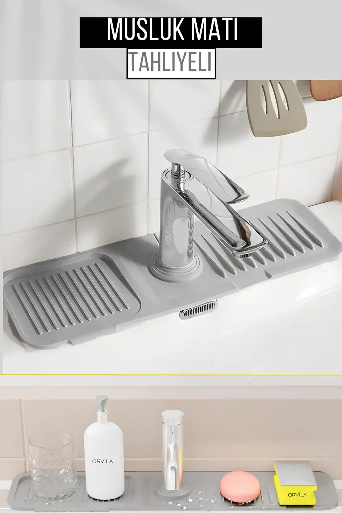 Orvila Elastik Musluk Matı: Mutfak ve Banyo İçin Fonksiyonel ve Şık Çözüm