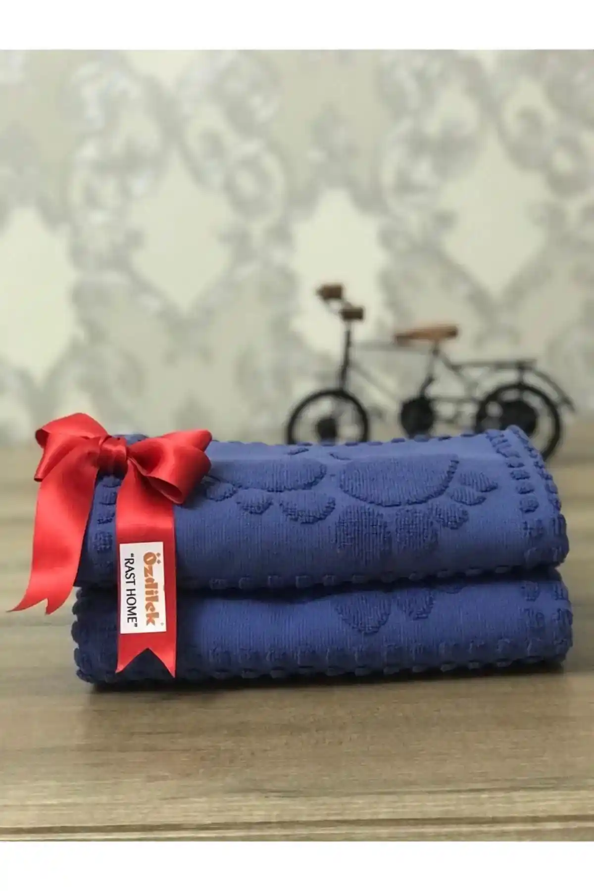 Özdilek Banyo Ayak Havlusu 2'li Lacivert Seti Modern ve Şık Tasarım
