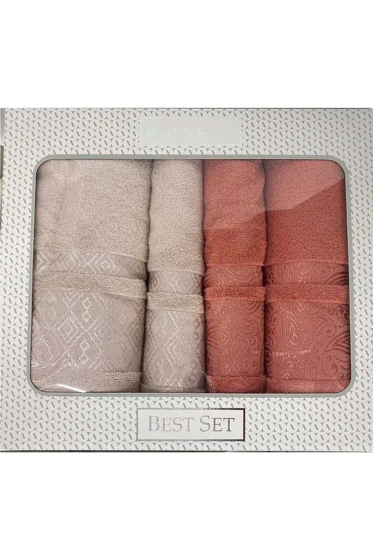 Özdilek Dory Best Set Hamam Takımı Kiremit-bej Renkli Modern ve Dayanıklı Tasarım