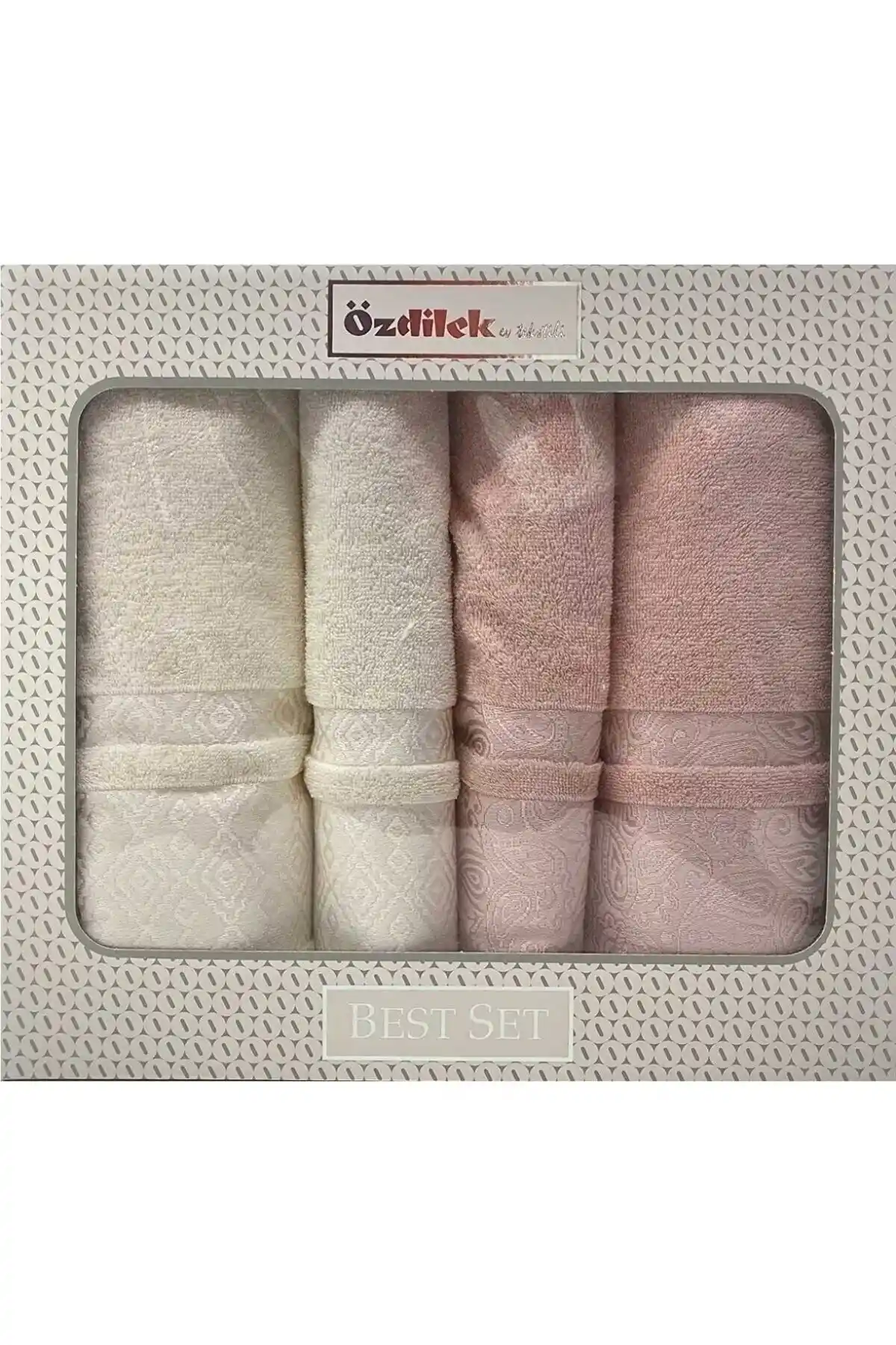 Özdilek Dory Best Set Hamam Takımı Pudra Krem Renk, Şık ve Dayanıklı Banyo Seti