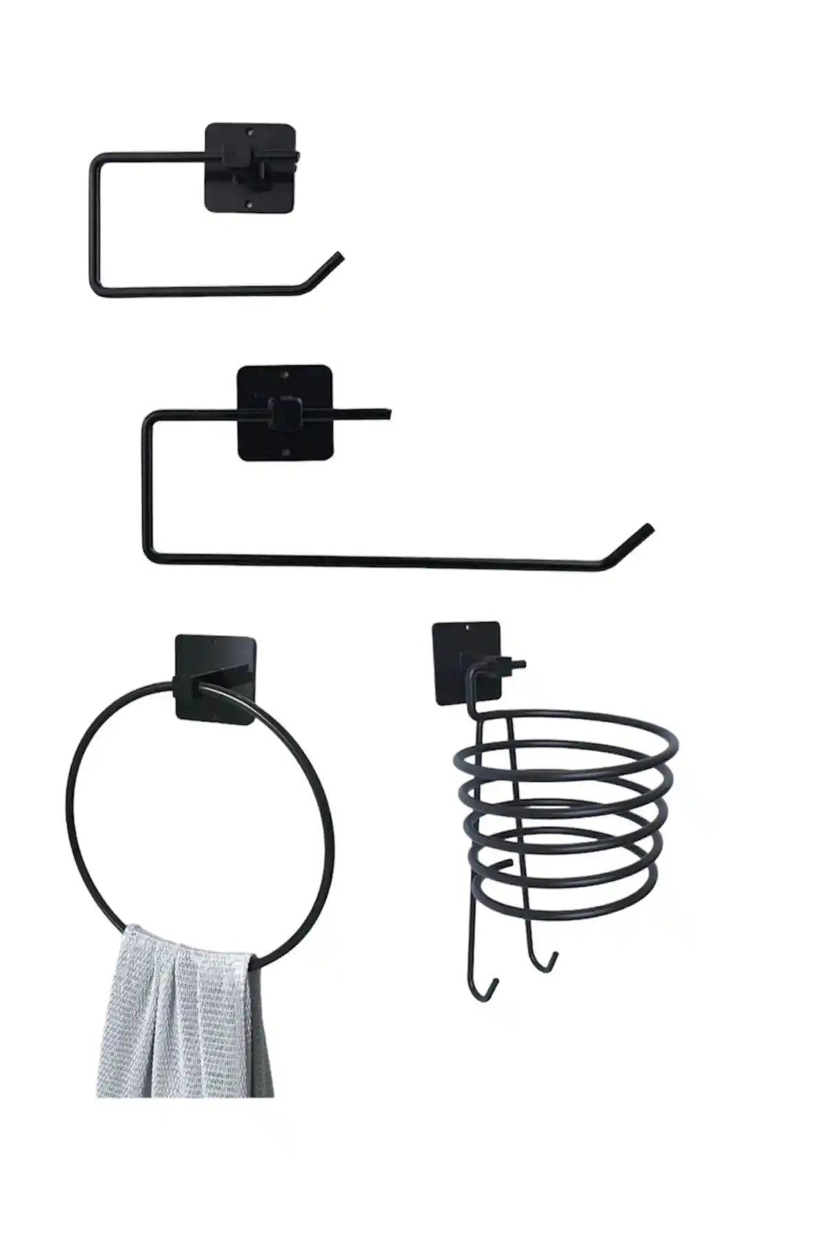 Patulya 4'lü Aksesuar Seti Modern ve Dayanıklı Banyo Çözümü