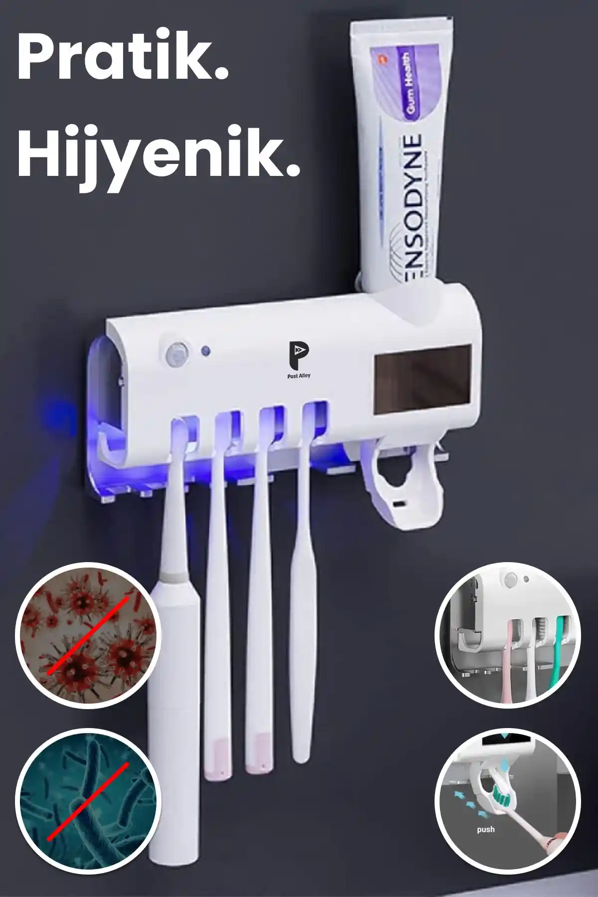 Post Alley Otomatik Diş Macunu Sıkacağı ve Sterilizatör Ürün İncelemesi ve Özellikleri