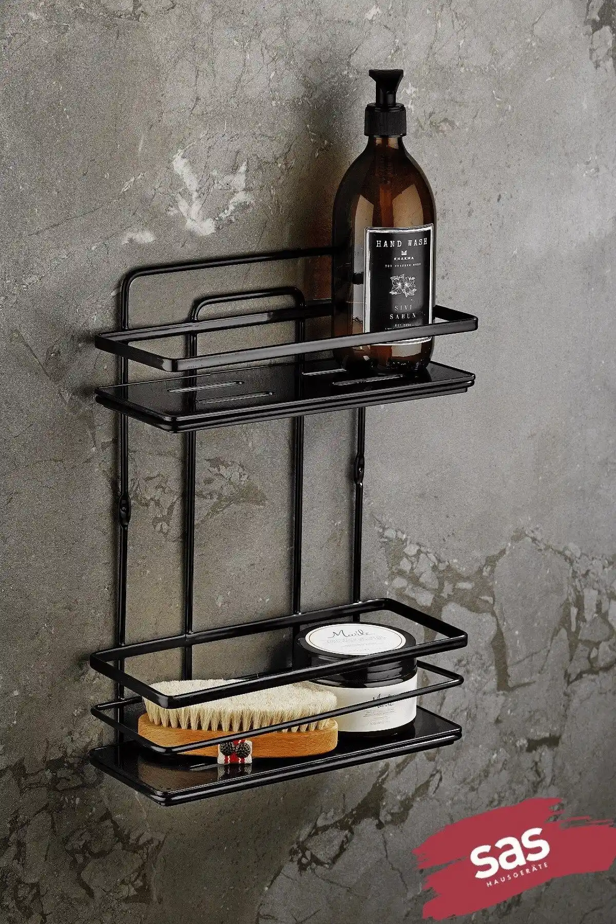 Sas Haus Paslanmaz Çelik Yapışkanlı Banyo Rafı Modern ve Dayanıklı Tasarım