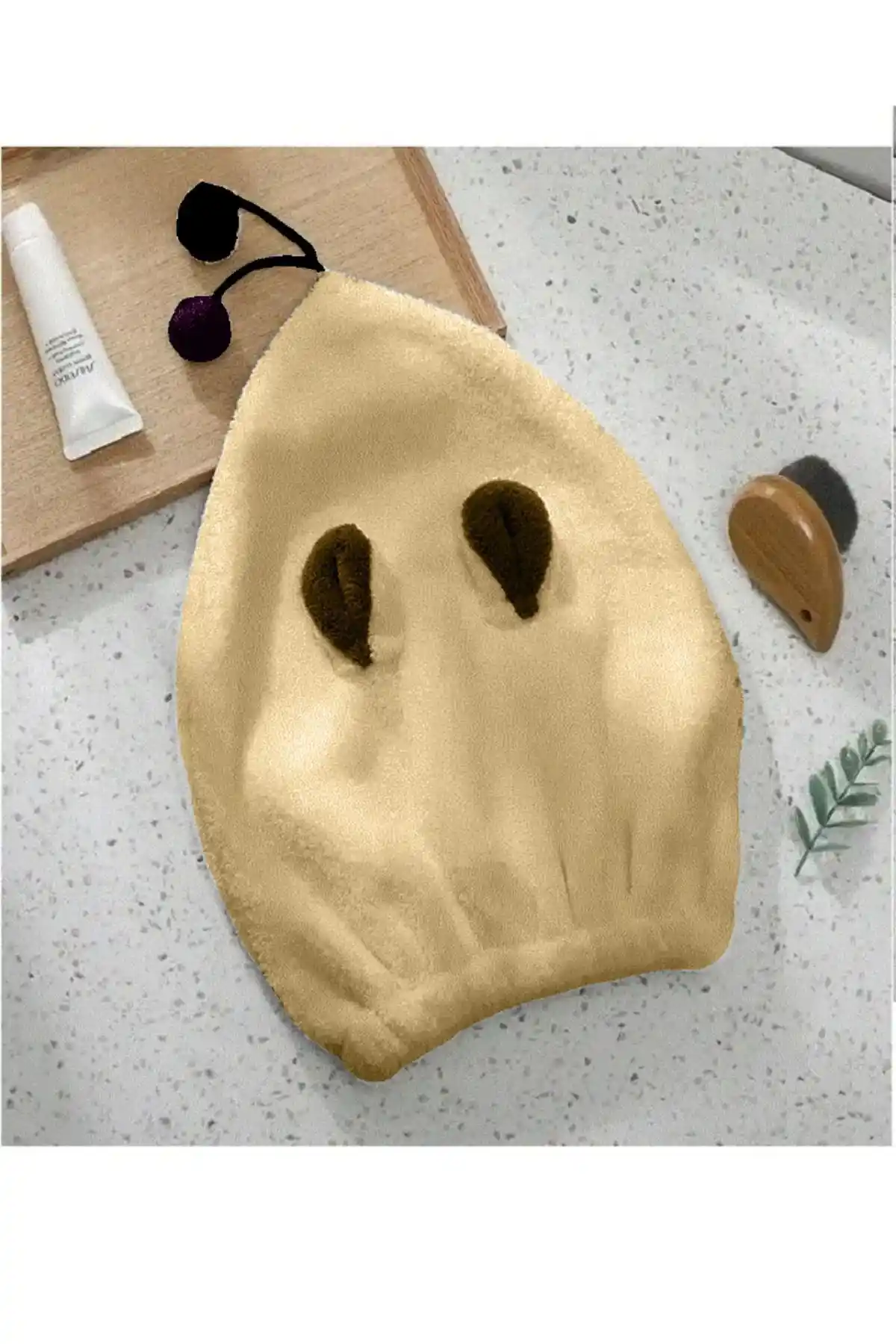 SB SizinBazar Bej Tavşan Saç Bonesi - Konfor ve Şıklık Sunan Pratik Bakım Aksesuarı