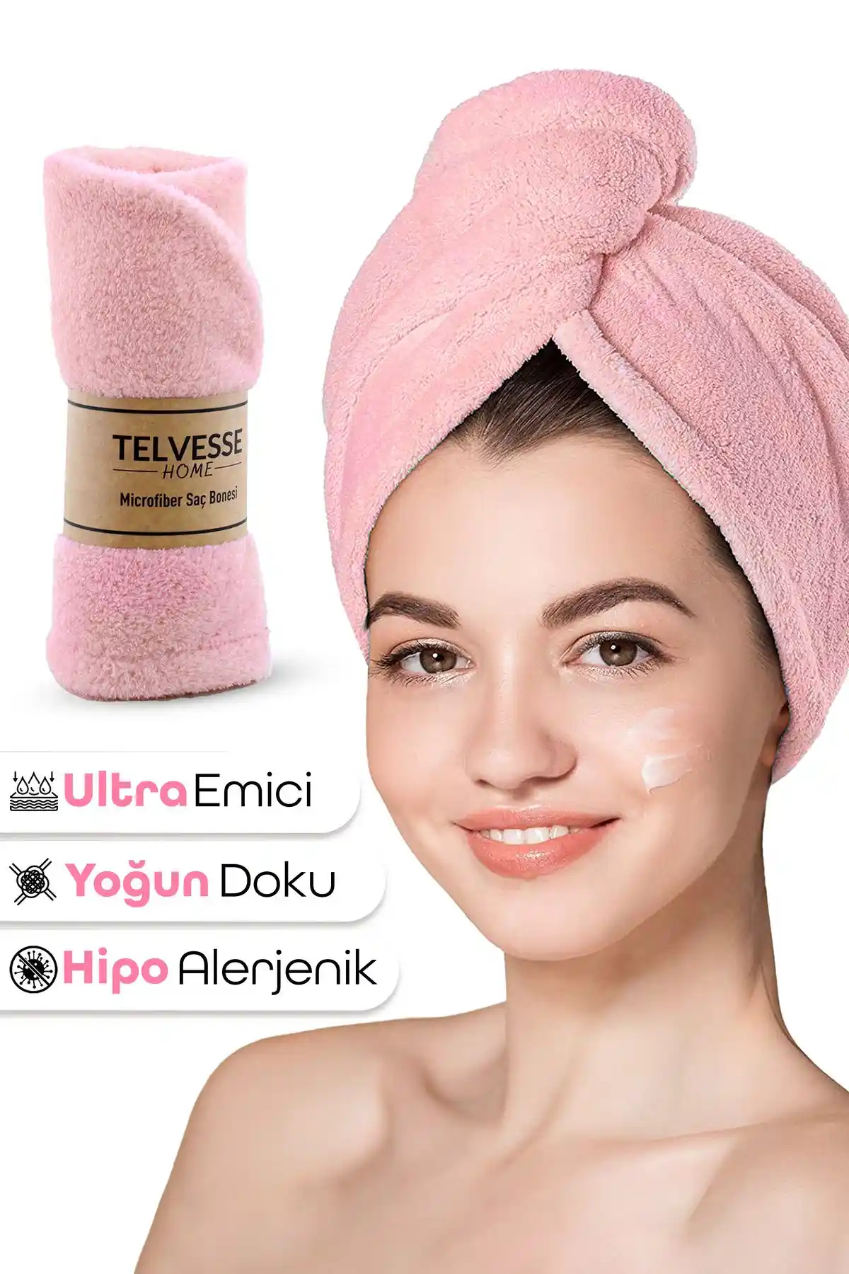 Telvesse Mikrofiber Saç Havlusu: Hızlı Kuruma ve Şıklık Sunan Sağlıklı Saç Bakım Ürünü