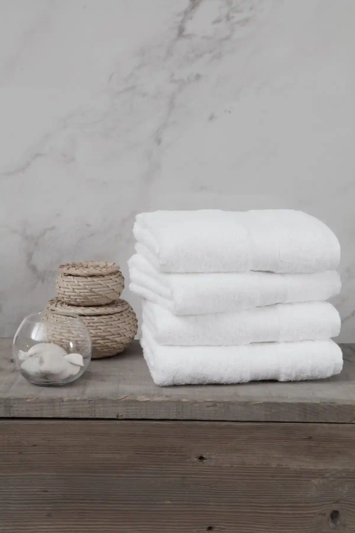 Tertio Rainbow %100 Pamuk Beyaz Yumuşak ve Dayanıklı El ve Yüz Havlu Seti 4'lü