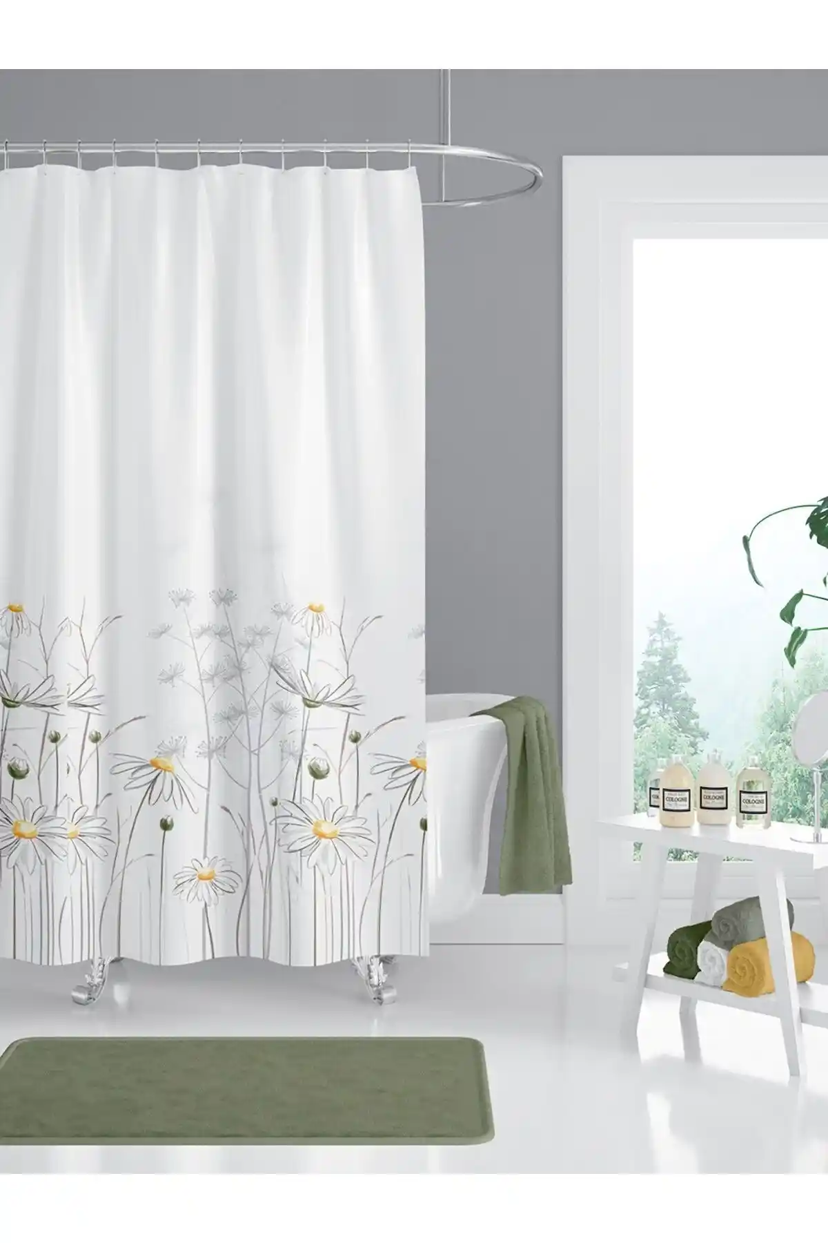 Tropikhome Çift Kanatlı Duş Perdesi Modern Tasarım ve Dayanıklı Malzeme ile