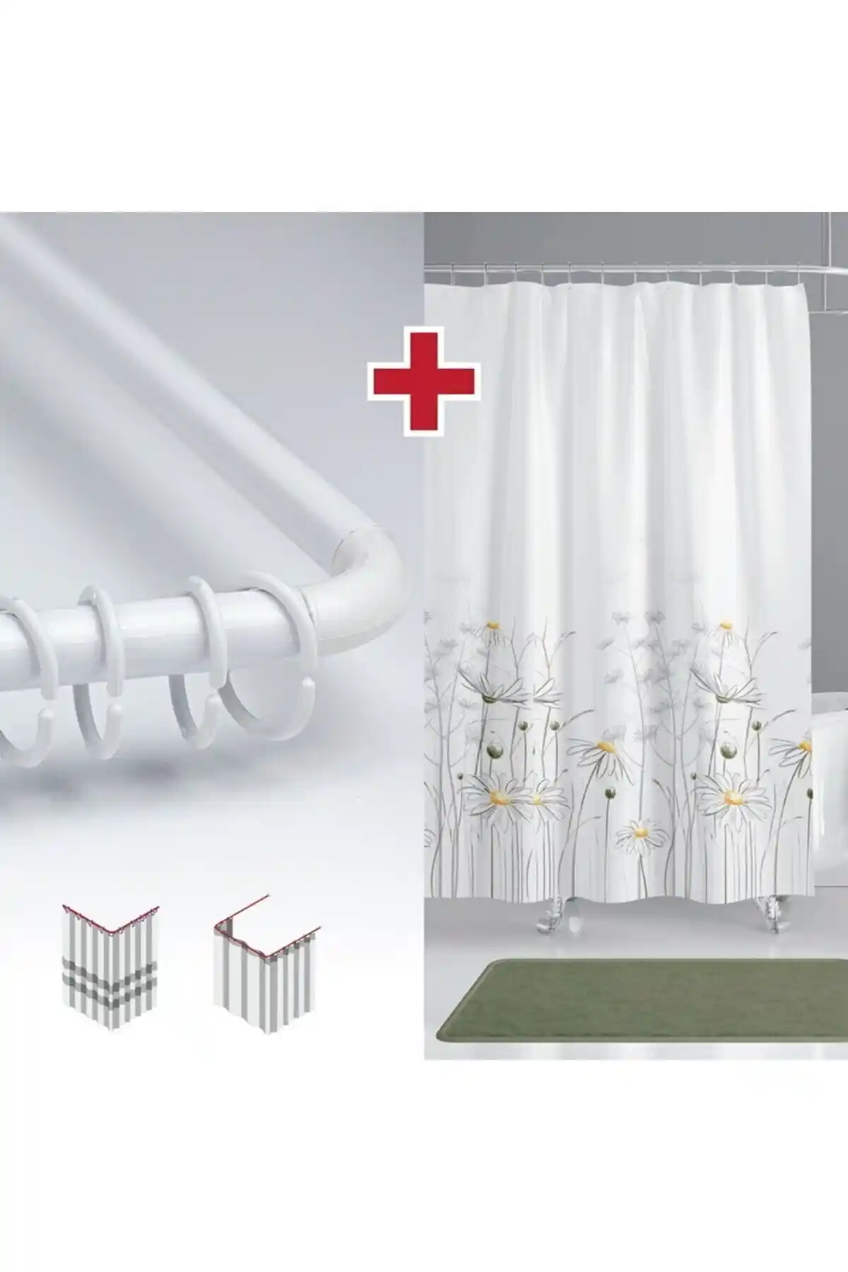 Tropikhome Papatya Desen Banyo Perdesi: Modern, Dayanıklı ve Estetik Tasarım