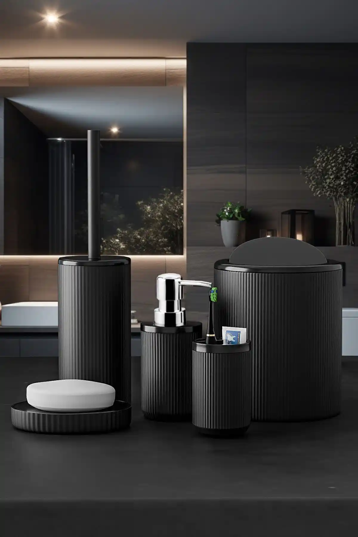 Tugomer 5 Parça Lüx Banyo Seti Modern ve Dayanıklı Tasarım ile Şıklık Sunar