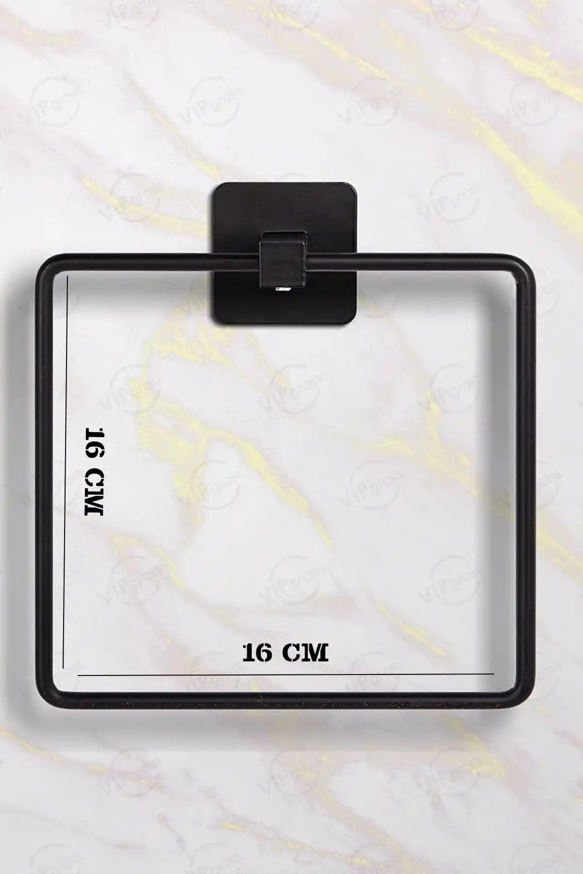 Vipgross Paslanmaz Kare Siyah Havluluk Modern ve Dayanıklı Tasarım Özellikleri