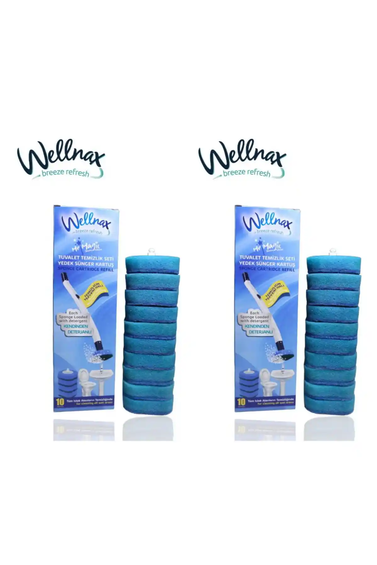 Wellnax Breeze Refresh Tek Kullanımlık Temizlik Süngeri 20 Adet Paketle Hijyenik ve Pratik Çözüm